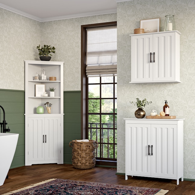 Freestanding Corner Linen Cabinet