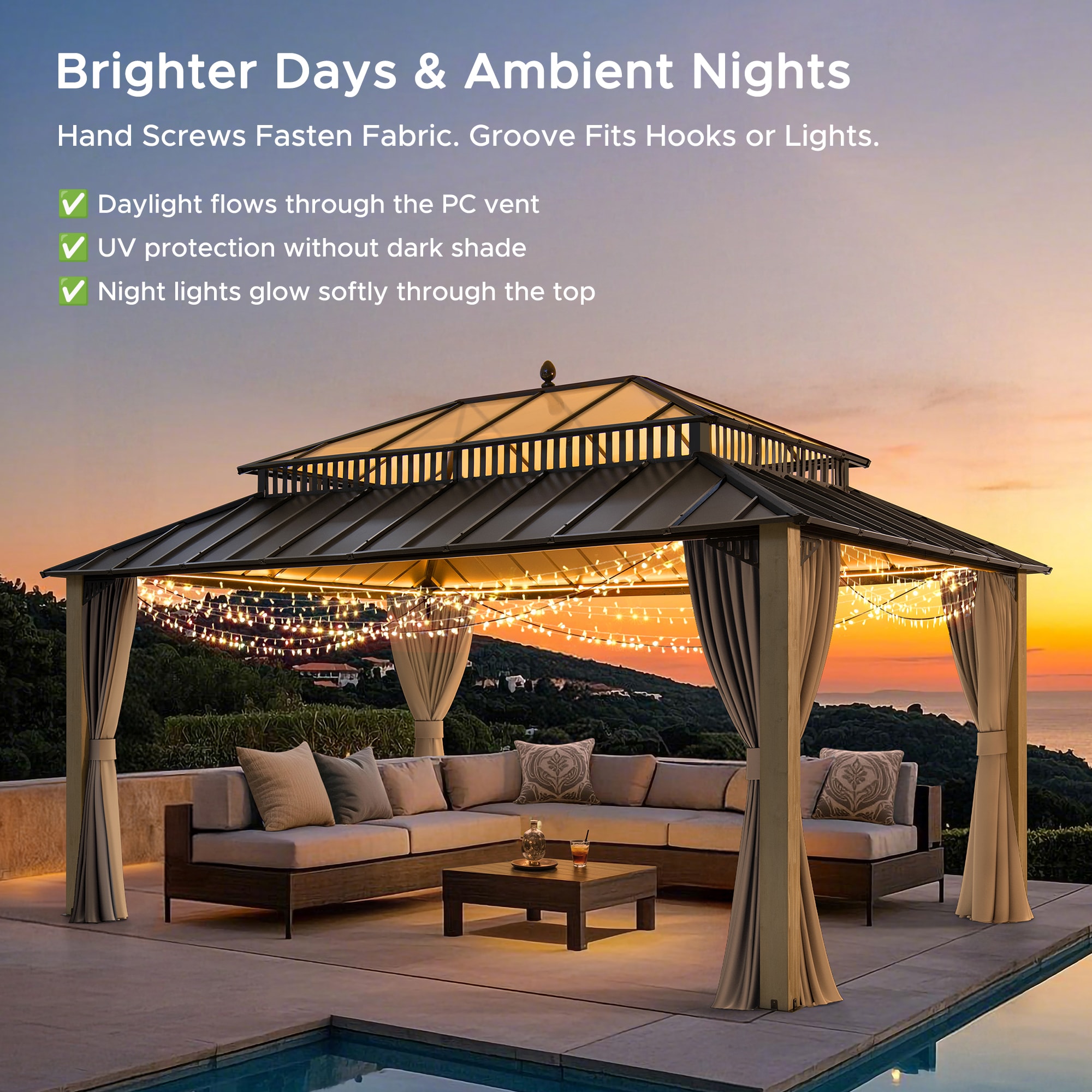 Sunjoy A10204389000 Wood-Resin-Gazebos - View #6