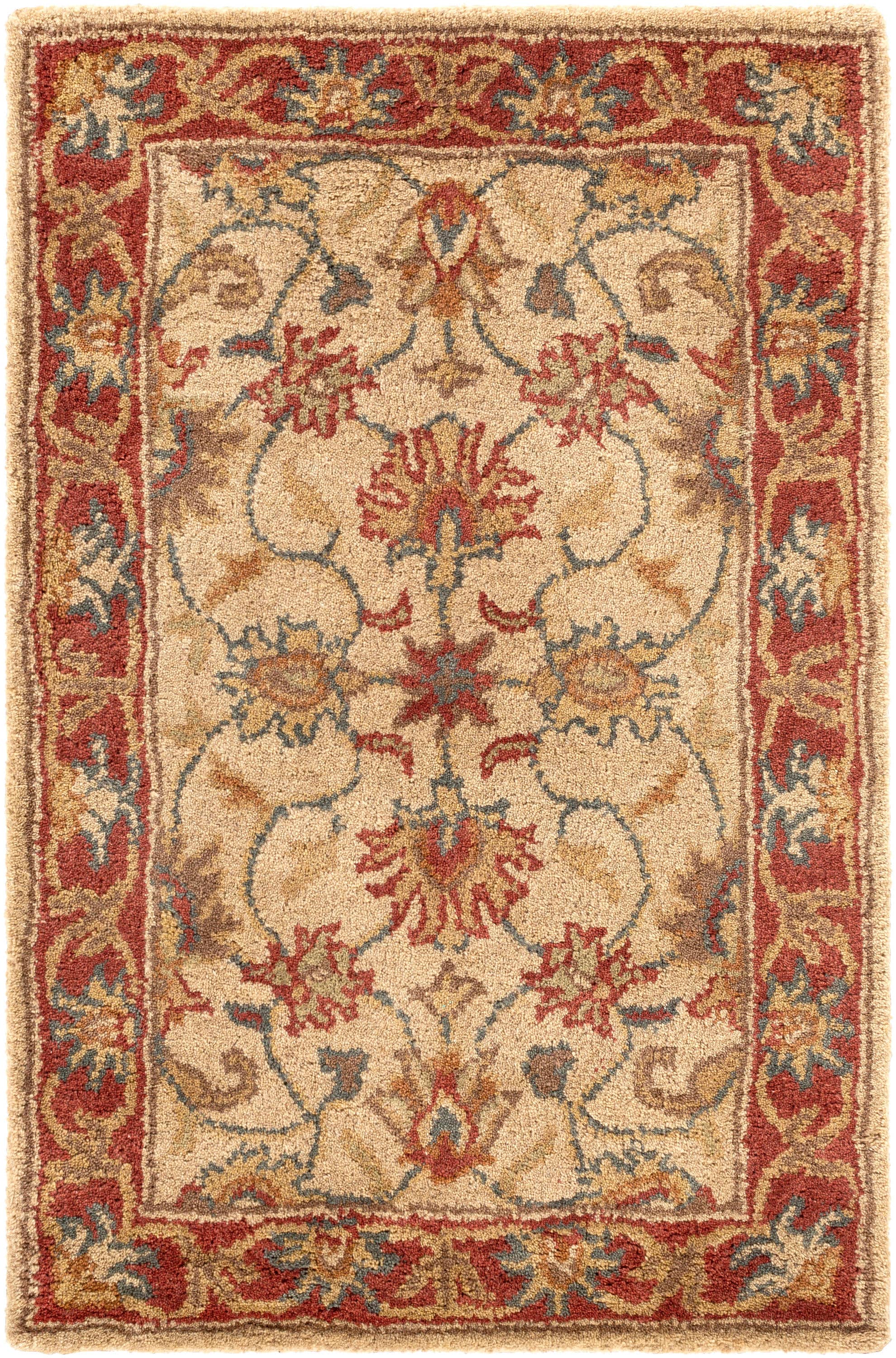 Surya CAE1001-23 Caesar 2 X 3 (ft) Wool Clay Indoor Medallion Oriental Area Rug