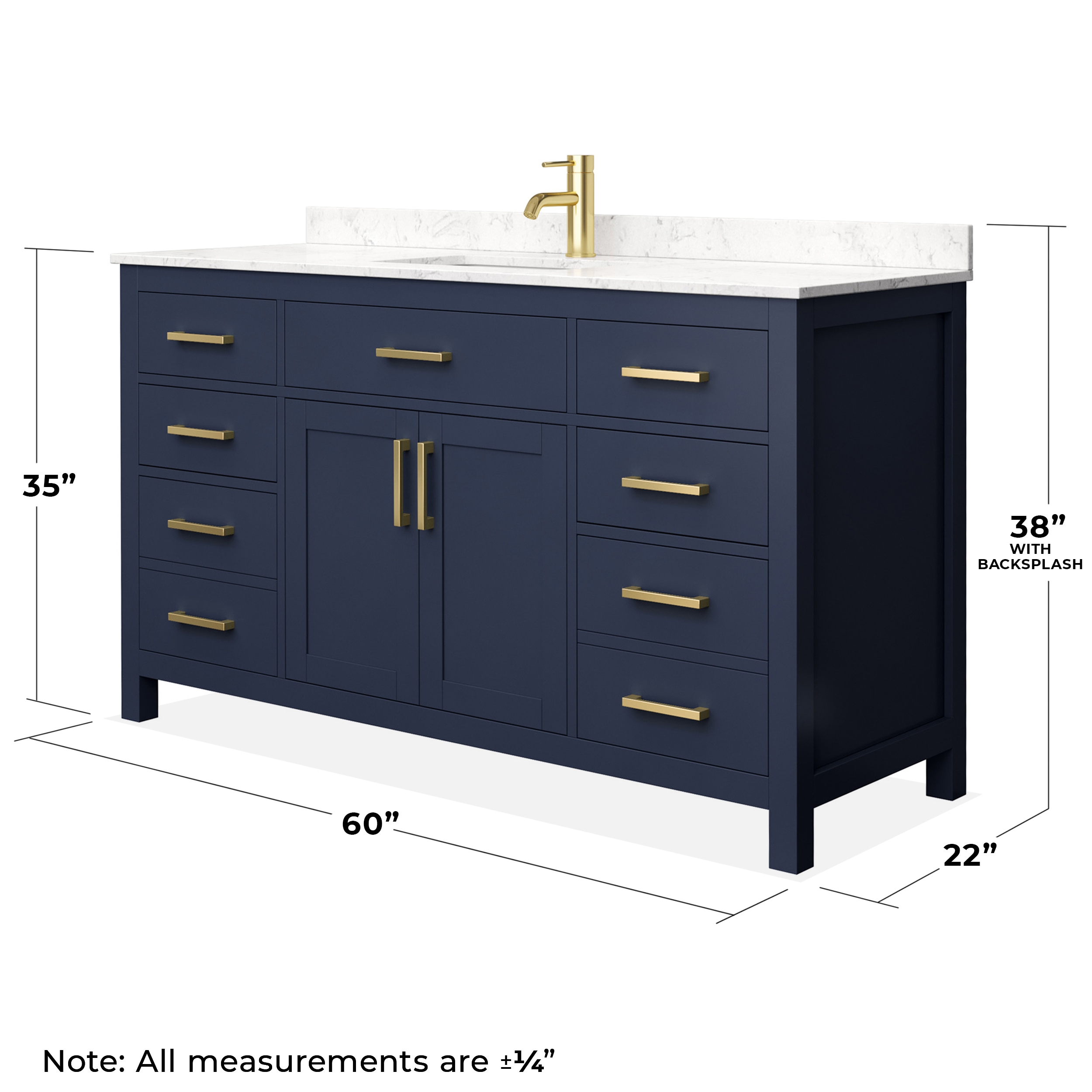 Wyndham Collection WCG242460SBLCCUNSMXX Bath-Vanity-Combo - View #5