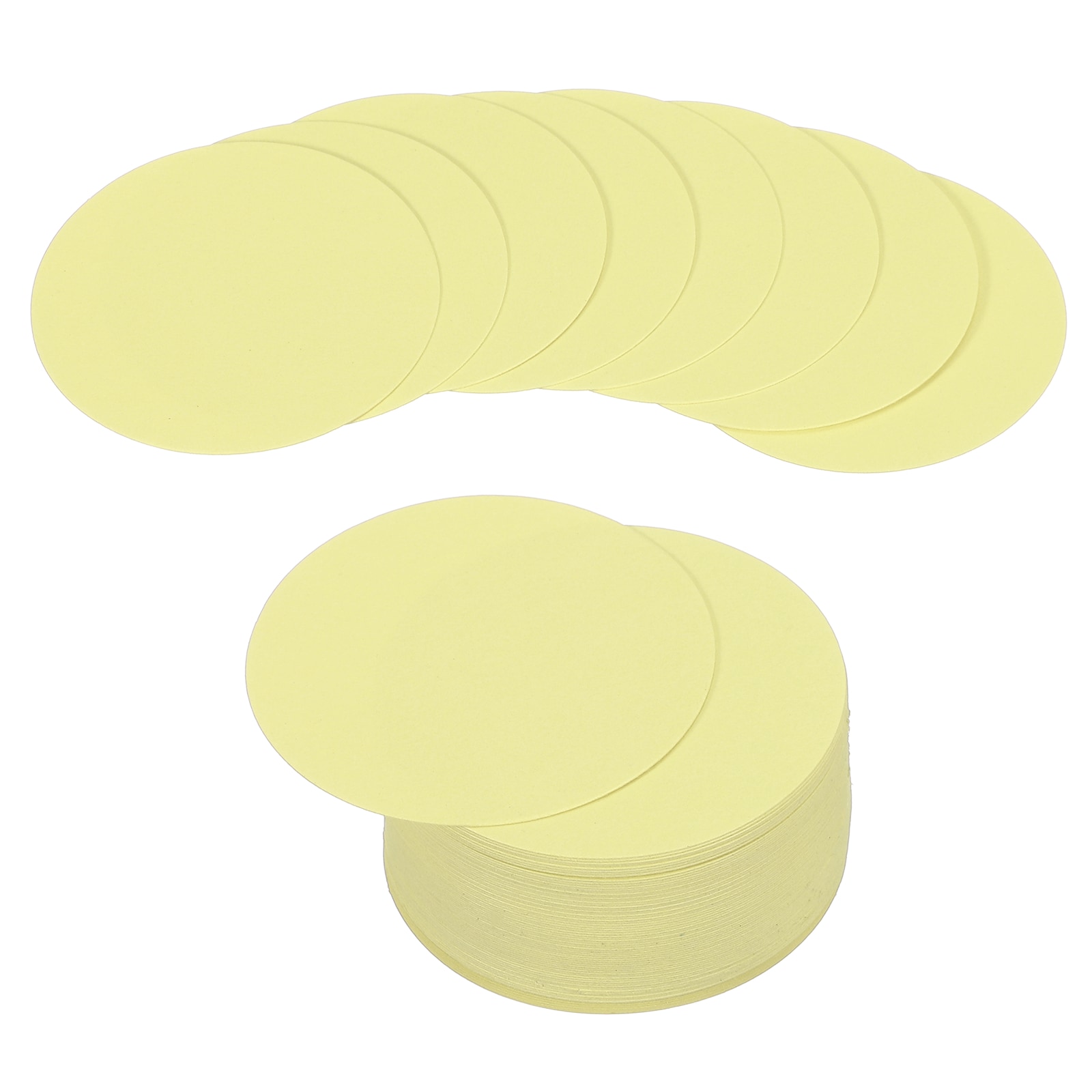 PATIKIL 72 Sheet Circle Card Stock 3 Inch Round Cutouts Paper Thick Cardstock Coaster for DIY Craft Projects Printing Supplies Bulletin Board Decor Light Yellow