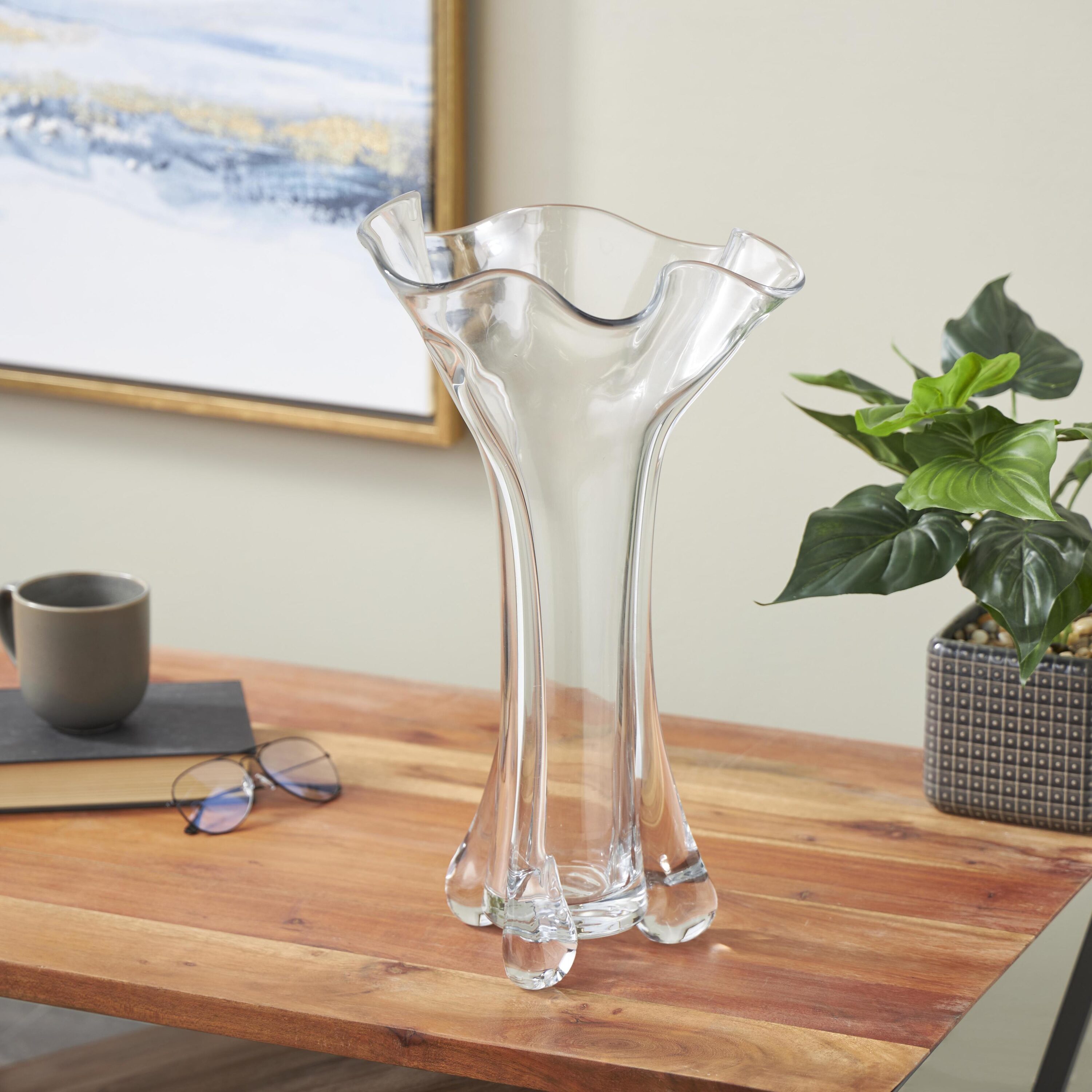 Grayson Lane 823417 Clear Glass Modern Vase