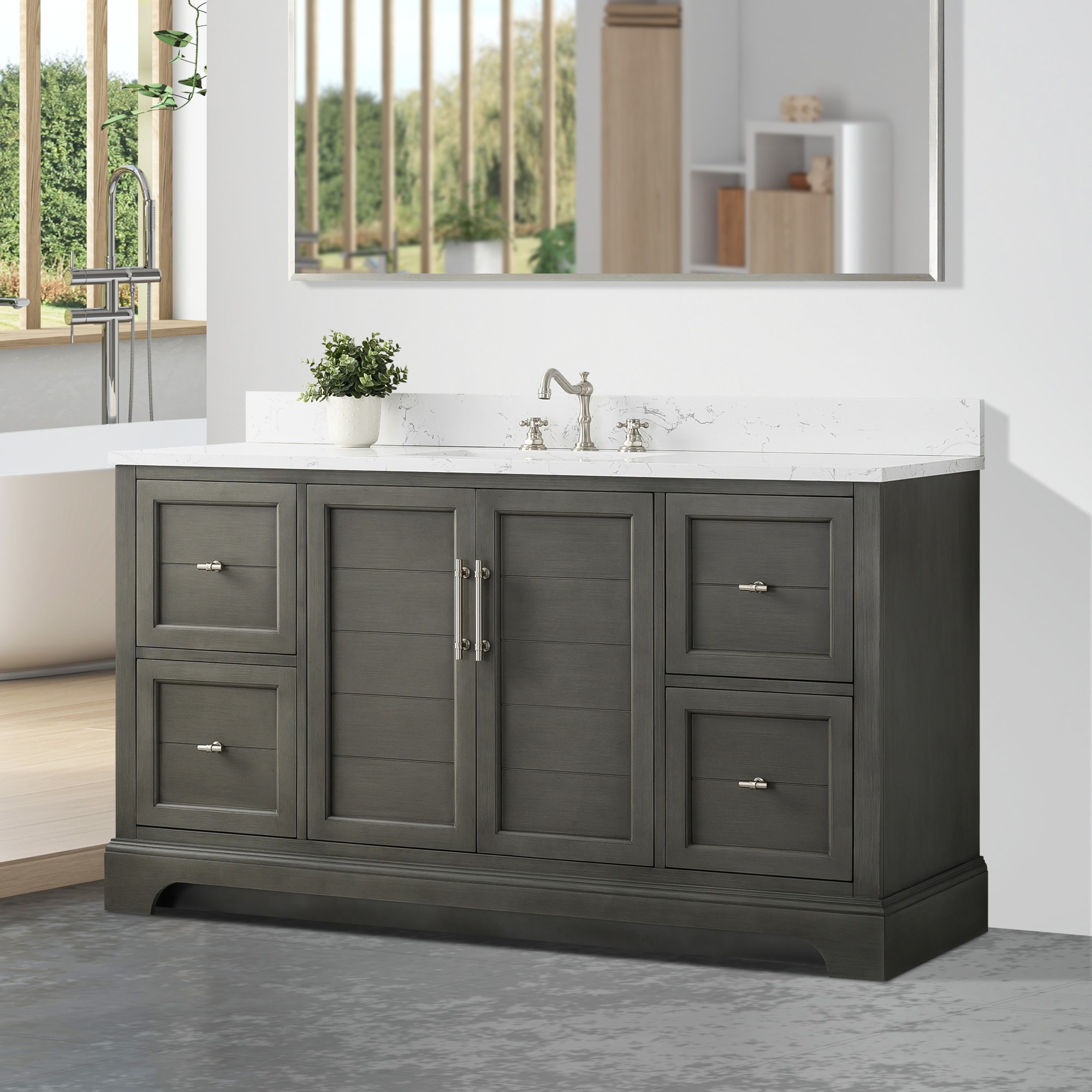 Vanity Art VA5060-SSG Bath-Vanity-Combo - View #2