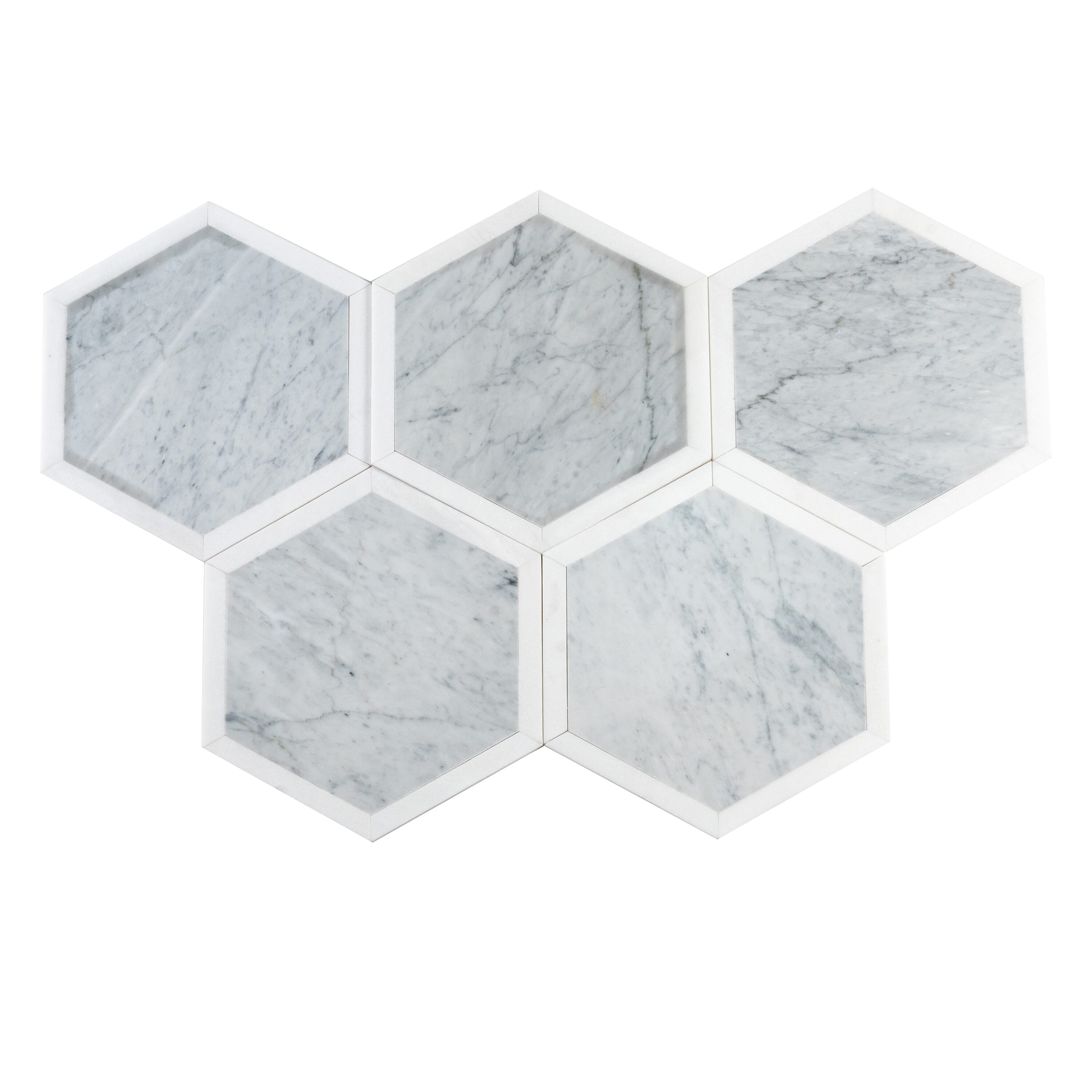 Apollo Tile (Sample) Athens White and Gray 12-in x 12-in Polished Marble Look Floor and Wall Tile