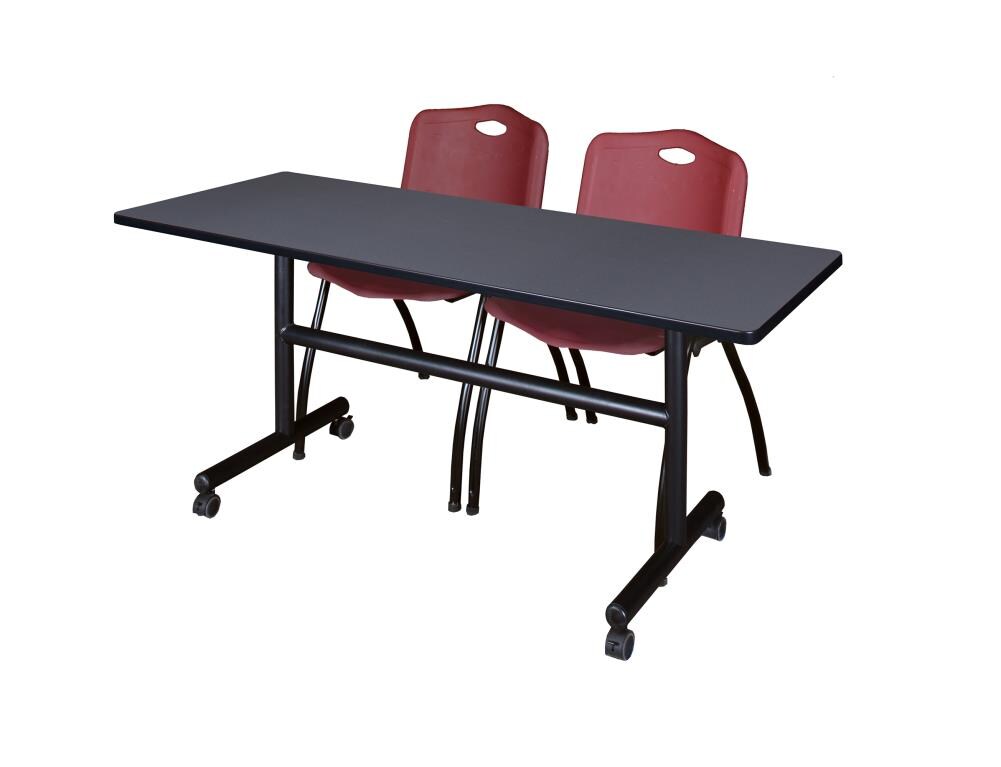 Regency MKFT6030GY47BY Training Gray 4-Person Training Table (60-in W x 29-in H)