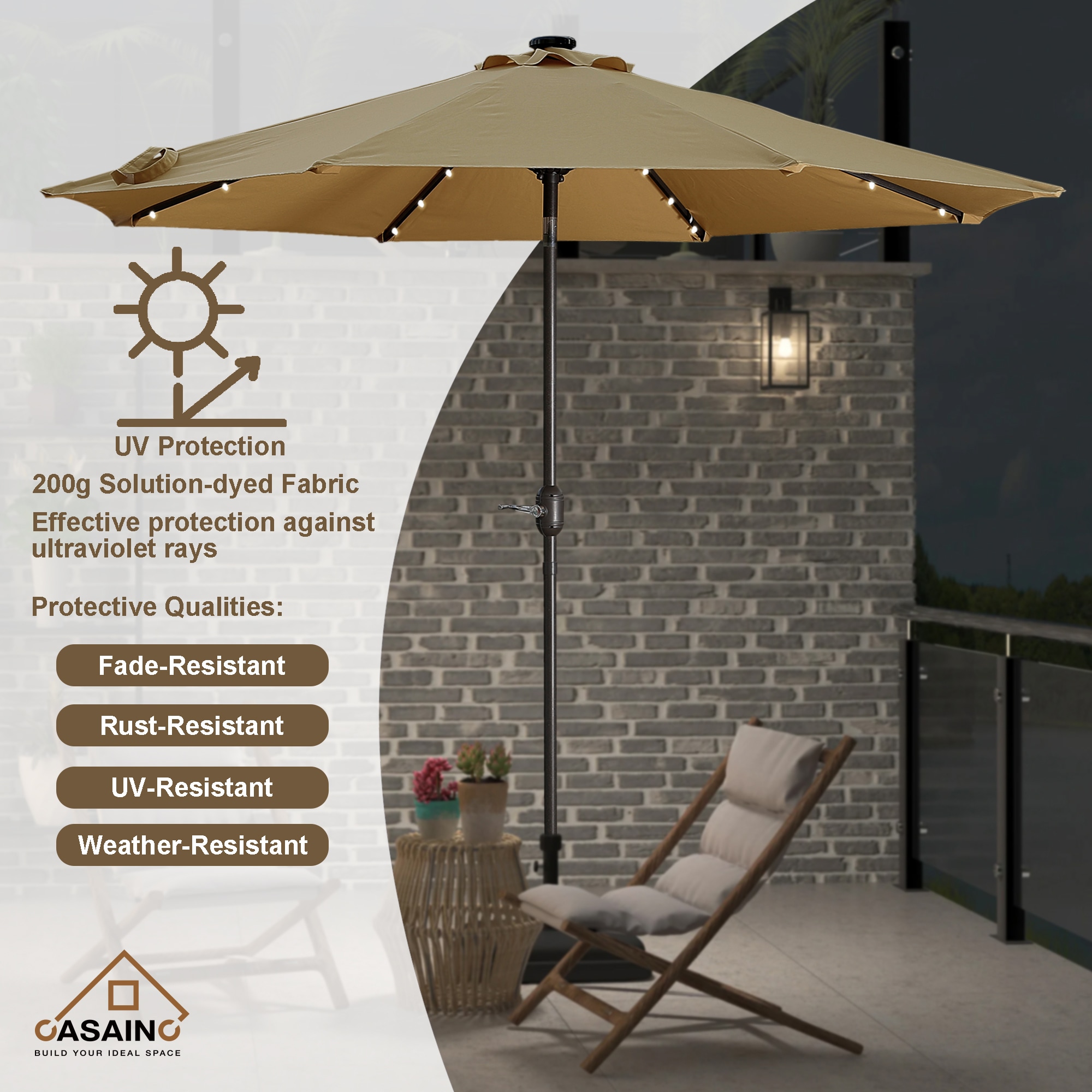 CASAINC WF-SM-LED270TP Umbrellas-2 - View #2