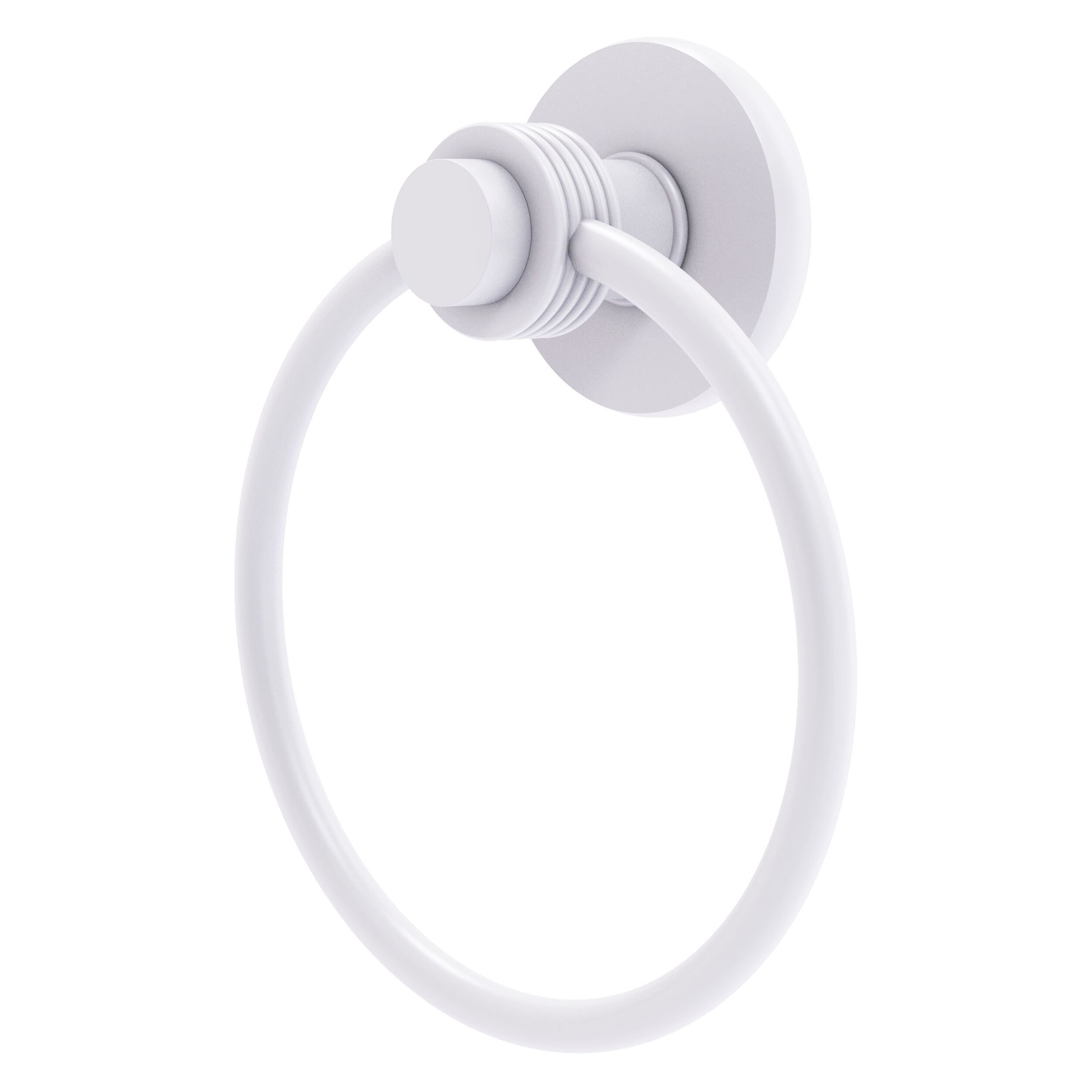 Allied Brass 916G-WHM Mercury Matte White Wall mount Single Towel Ring