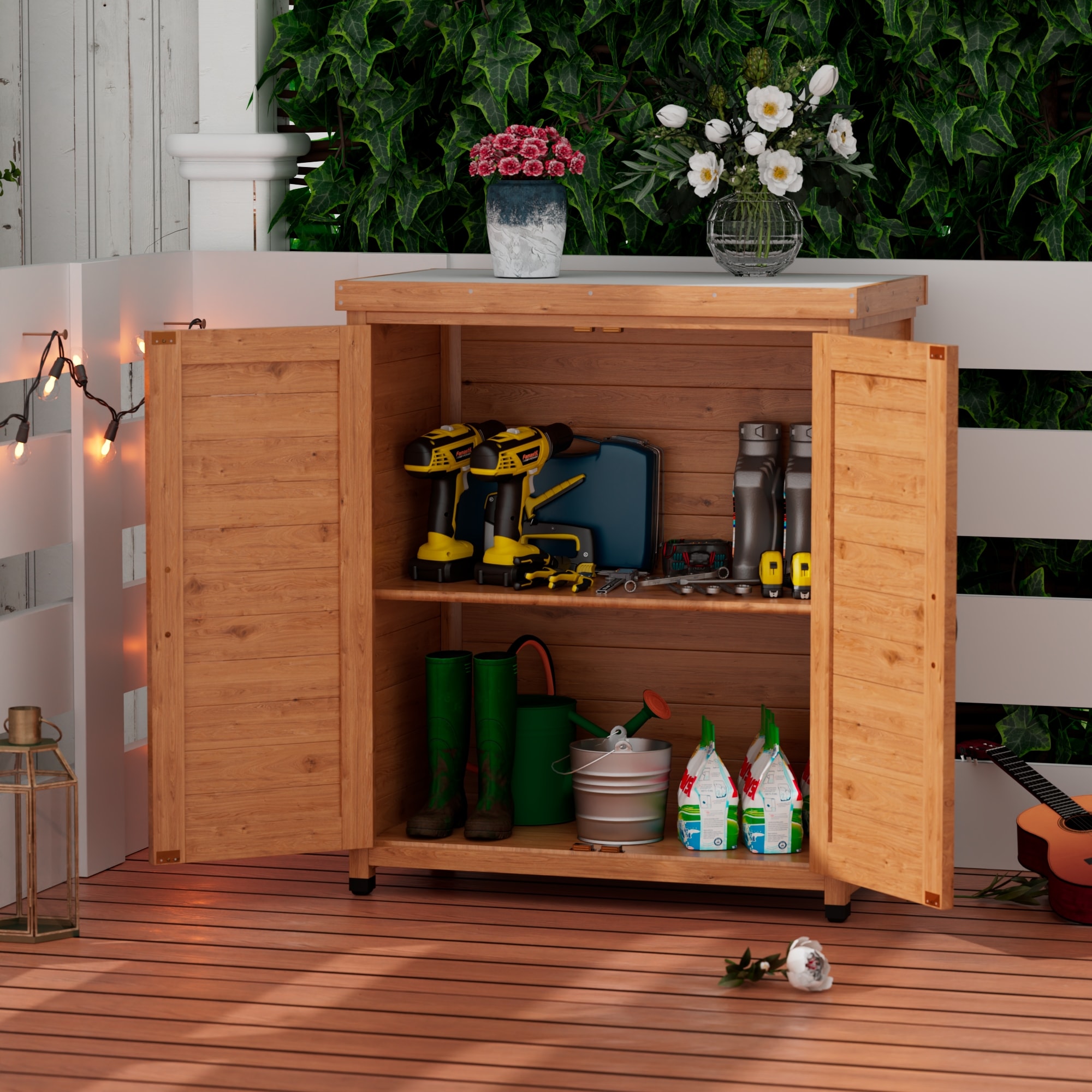 LIVIZA GAZ39P9992 2-ft x 3-ft Lean-to Style Wood Outdoor Storage Shed with 2 Doors (Installation Included)