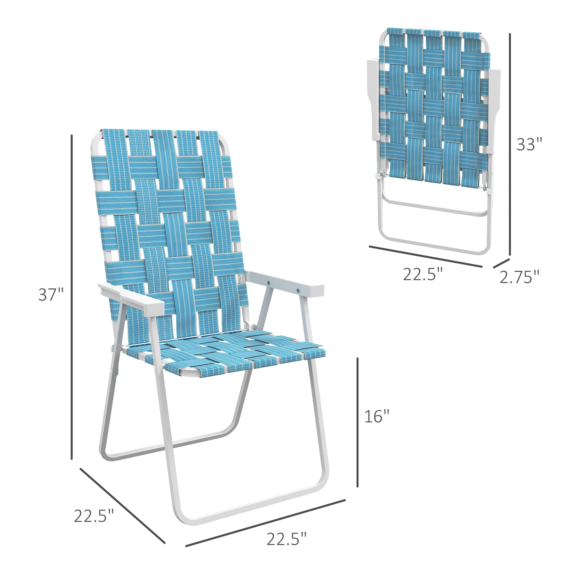Outsunny 84G-374V01BU Folding-Furniture-Sets - View #3