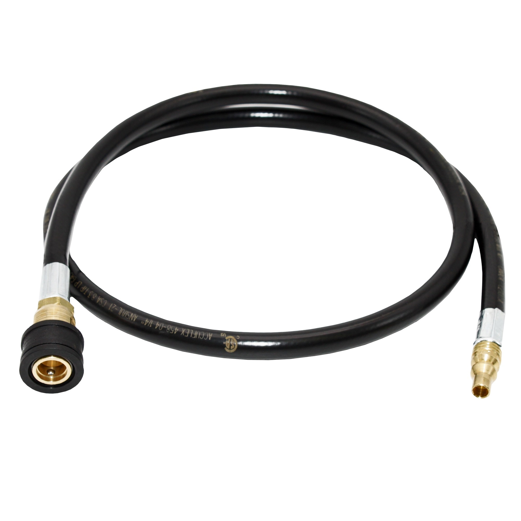 Flame King 100395-48 48" Dual Quick Connect Hose for LP Gas 1/4" ID 1/4-in Thermoplastic Propane hose