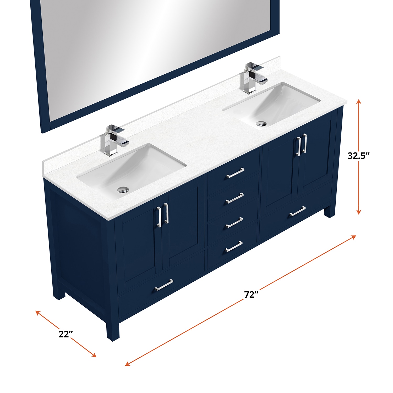 Lexora LJ342272DEWQM70F Bath-Vanity-Combo - View #5