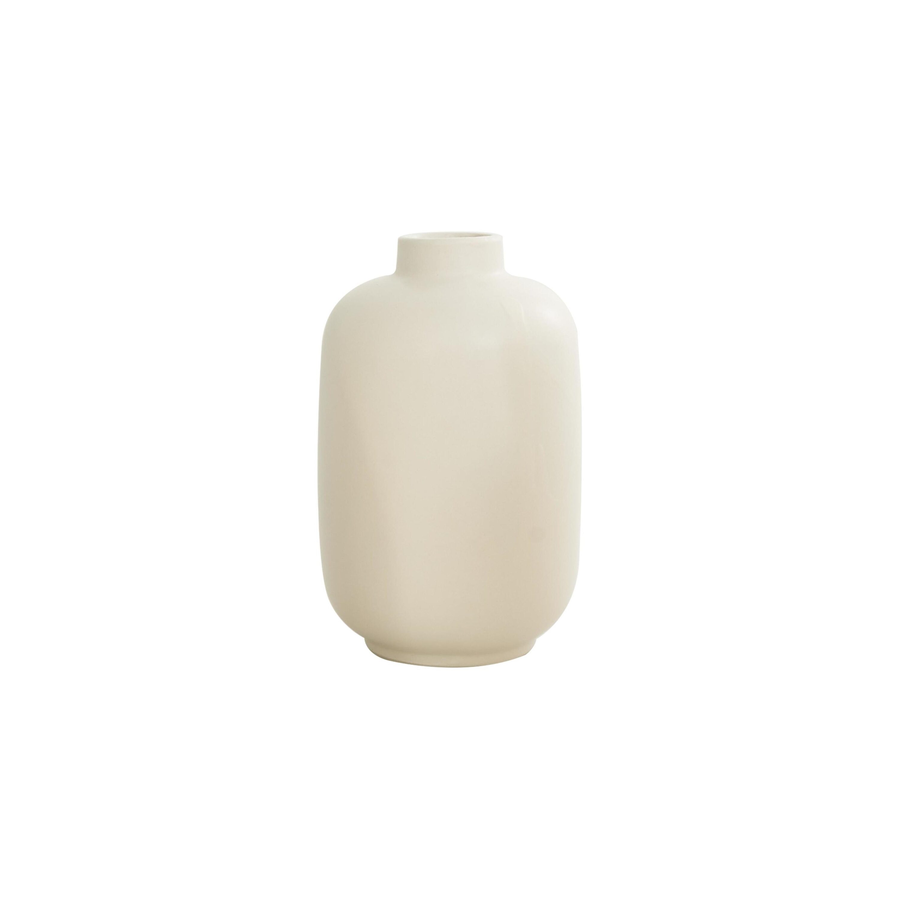 White Ceramic Cylinder Table Vase