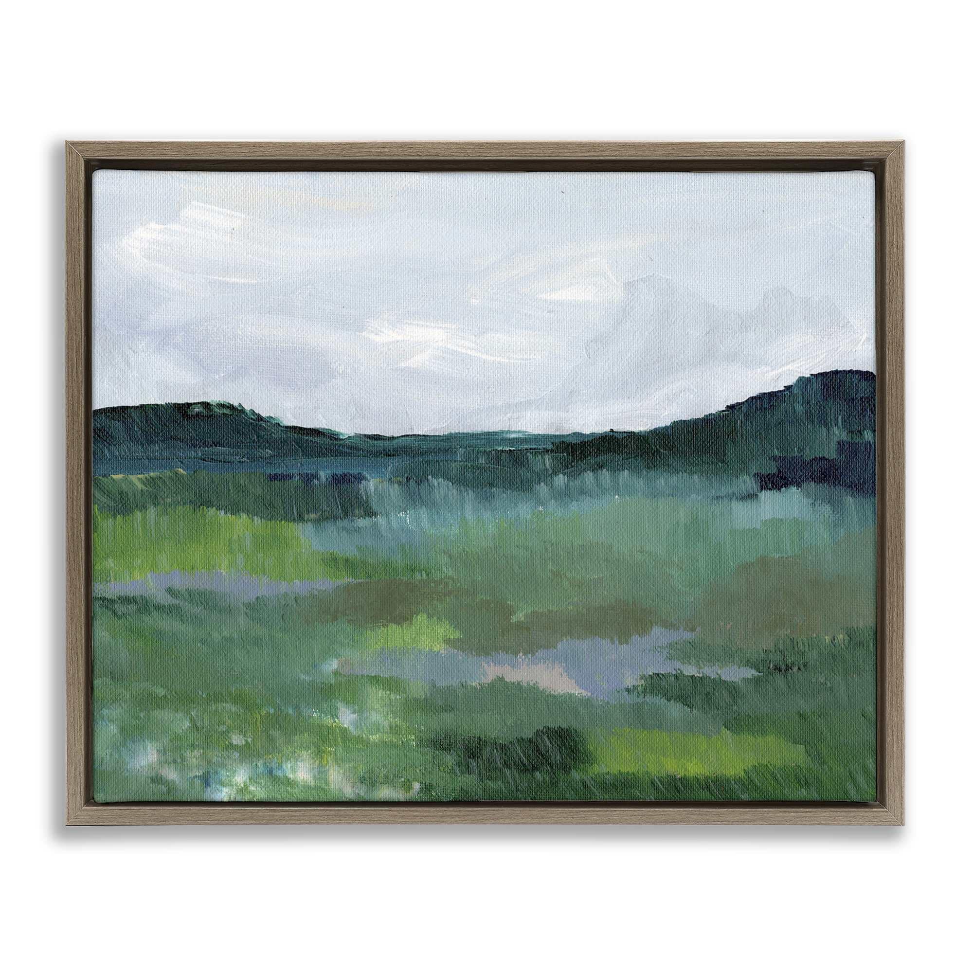 Stupell Industries BS-410-FFE-24X30 Brushed Tranquil Landscape Brown Framed Floater Canvas Wall Art By Nikita Jariwala 31 x 25