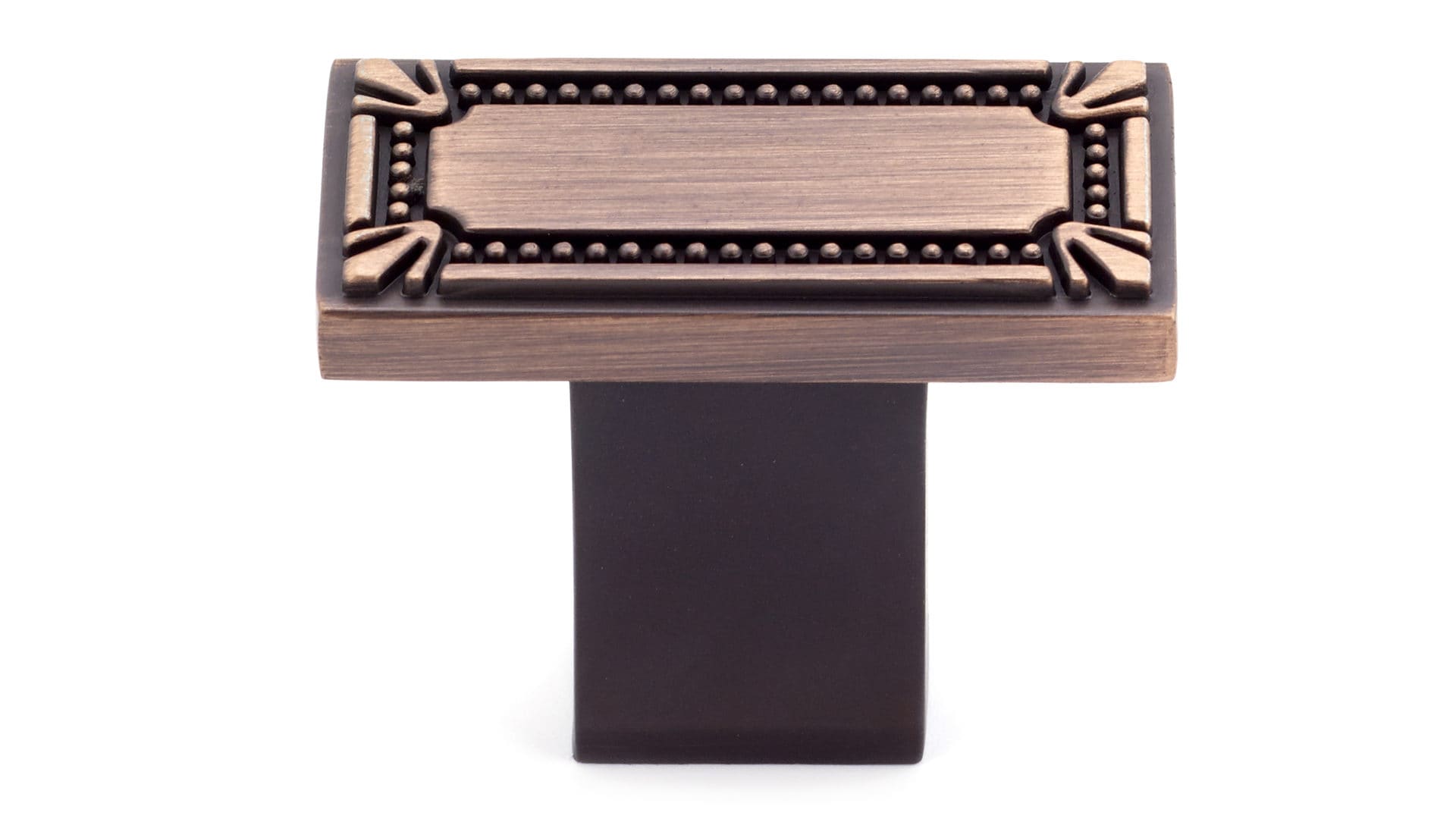 Richelieu BP78033BORB Brossard 1-11/16-in Brushed Oil-Rubbed Bronze Rectangular Traditional Cabinet Knob