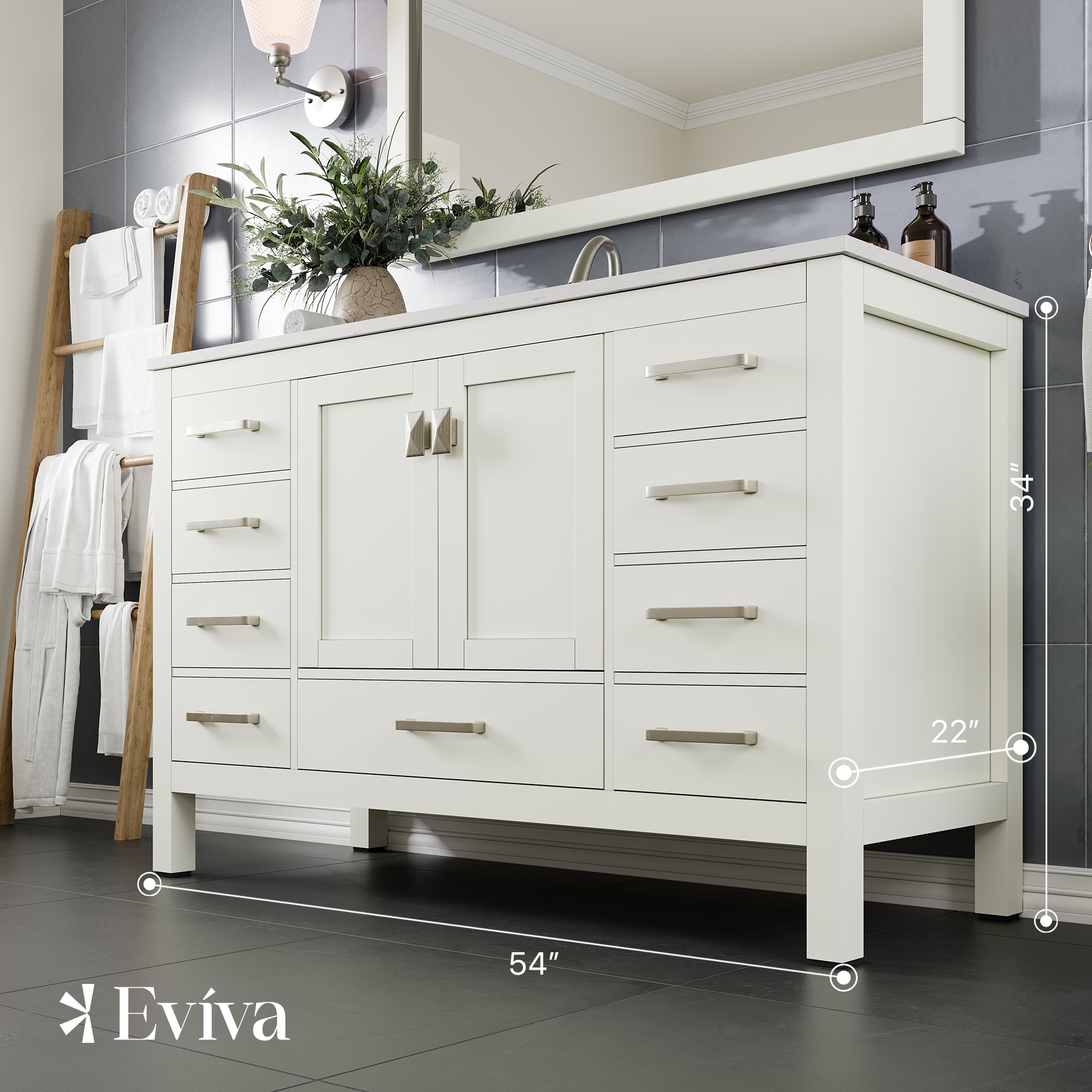 Eviva EVVN412-54WH Bath-Vanity-Combo - View #2