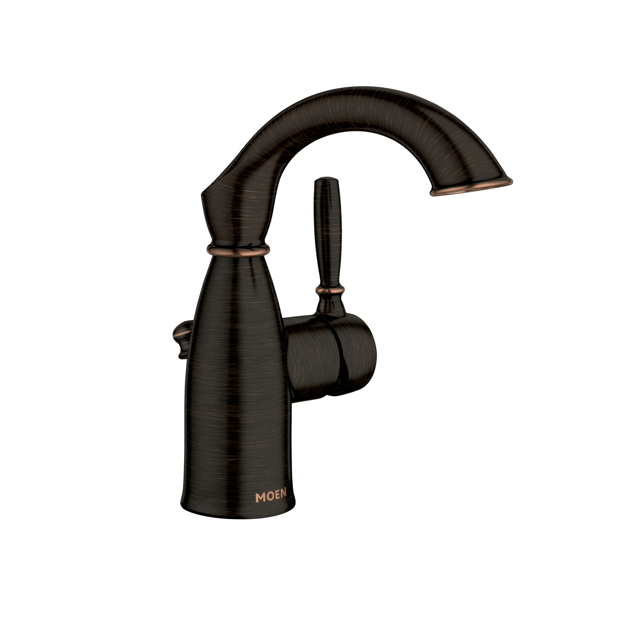 Moen Sarona Mediterranean Bronze Single Hole 1-Handle WaterSense Bathroom Sink Faucet with Drain and Deck Plate