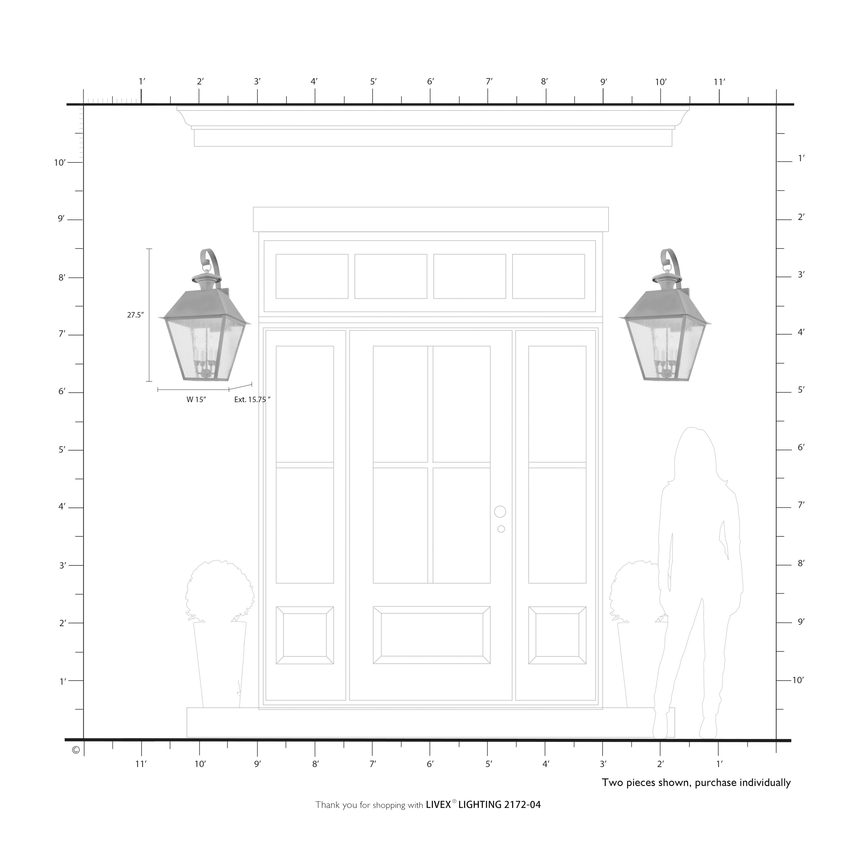 Livex Lighting 2172-04 Outdoor-Wall-Lighting - View #8