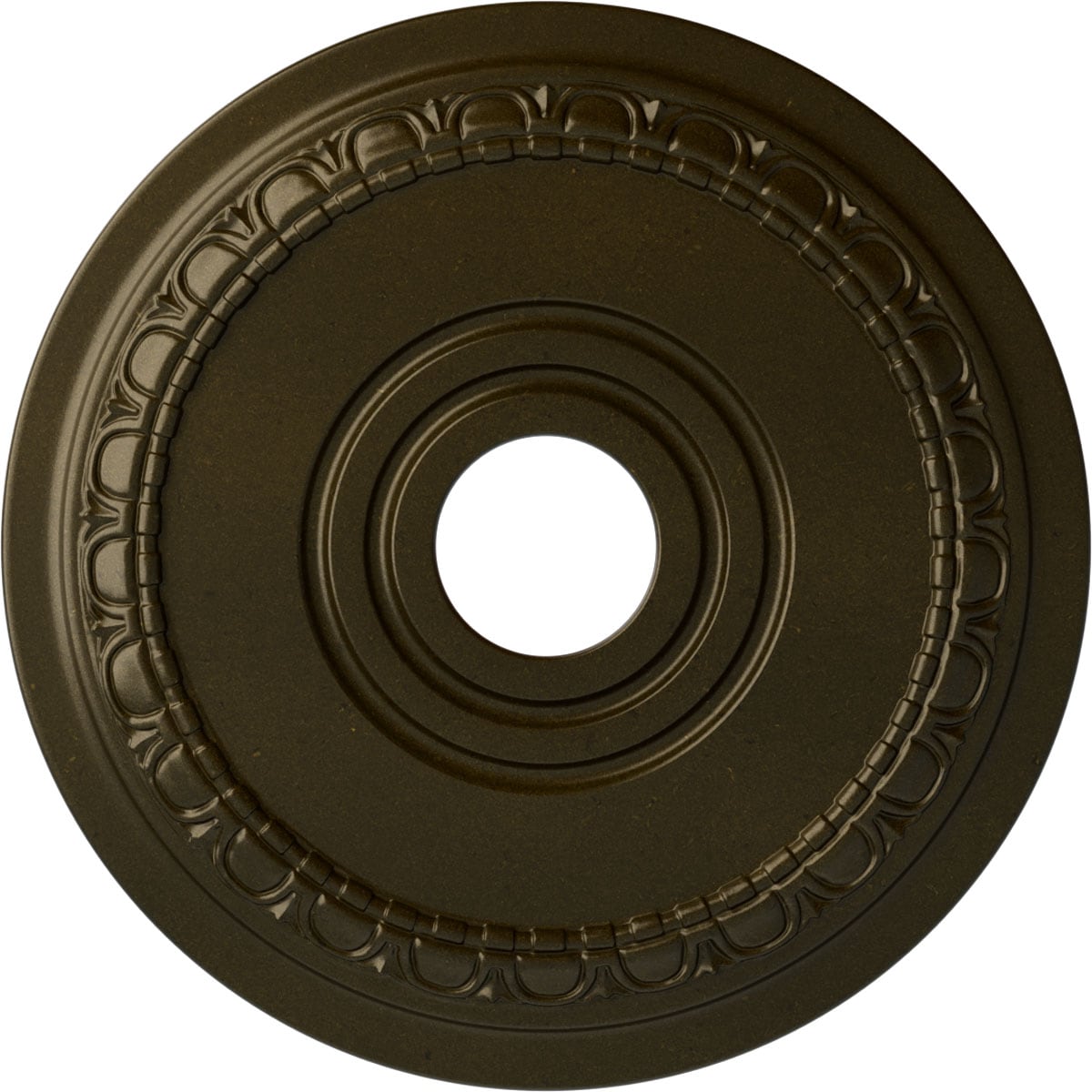 Ekena Millwork CM17MUGGS Munich 17.5-in W x 17.5-in L Painted Green Gold Polyurethane Whole Ceiling Medallion
