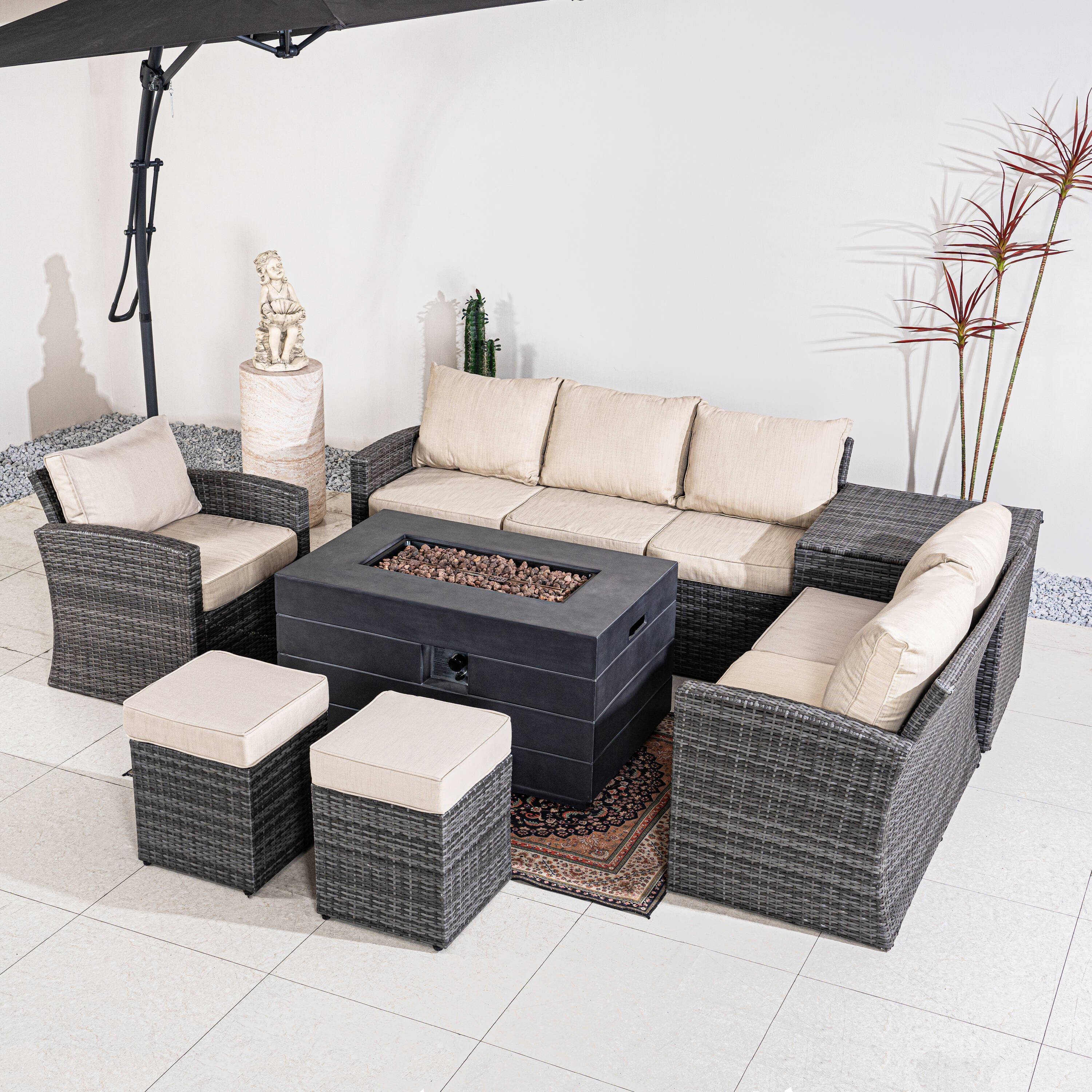 Direct Wicker DWG-1403BG2150D Patio-Conversation-Sets - View #2