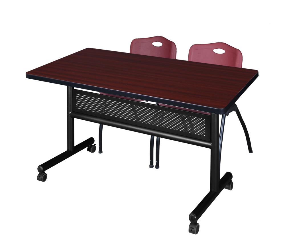 Regency MKFTM4830MH47BY Training Brown 4-Person Training Table (48-in W x 29-in H)