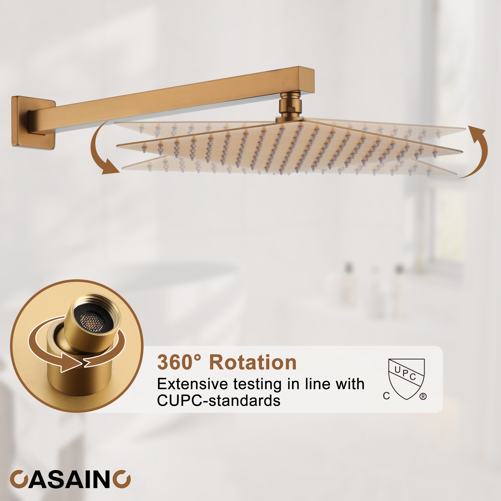 CASAINC KCHS0017-12BG Showerhead-Bar-Panels - View #8