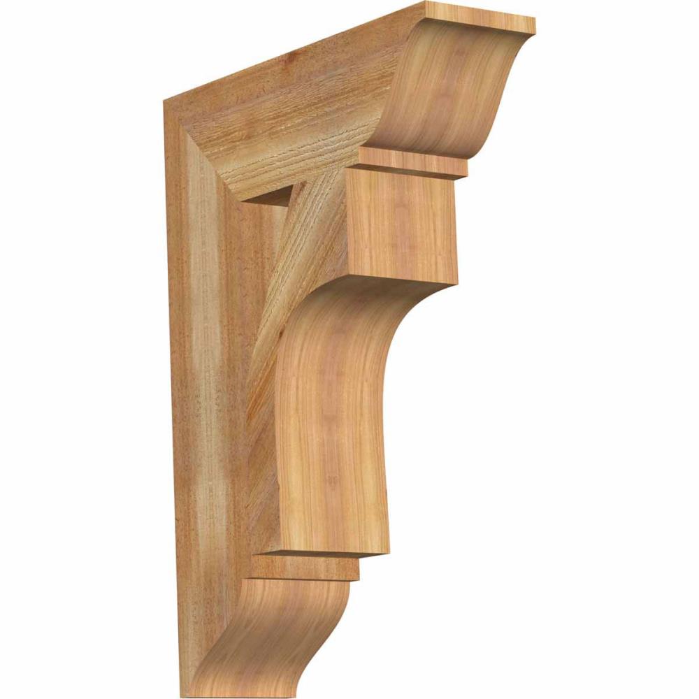 Ekena Millwork BKT06X20X28WTL01RWR Westlake traditional rough sawn 6-in x 20-in x 28-in Western red cedar Brown Wood Standard bracket