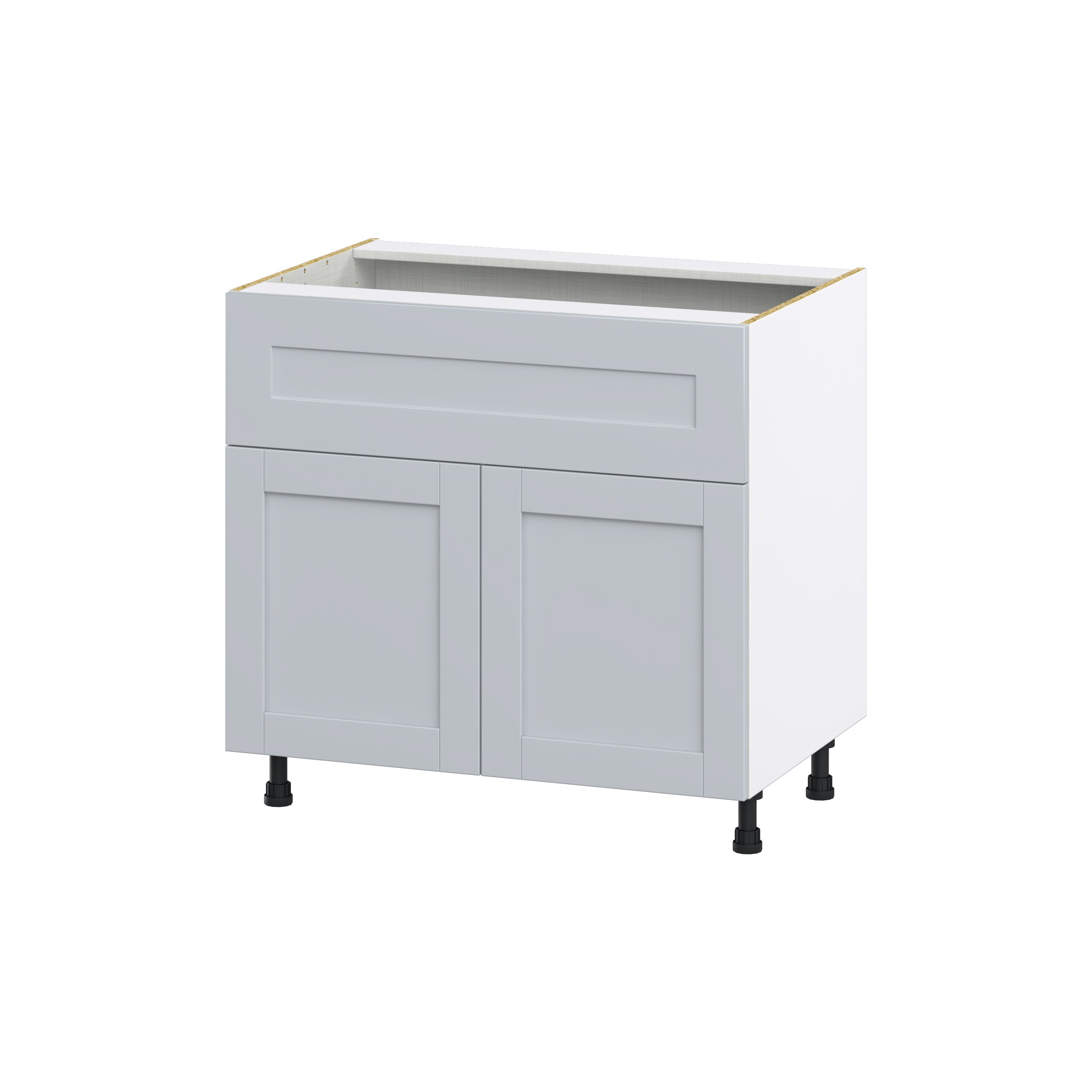 Hugo&Borg DSBCT36A-CH Charlesberg 36-in W x 34.5-in H x 24-in D Light Gray Base Fully assembled Cabinet (Flat Panel Shaker)