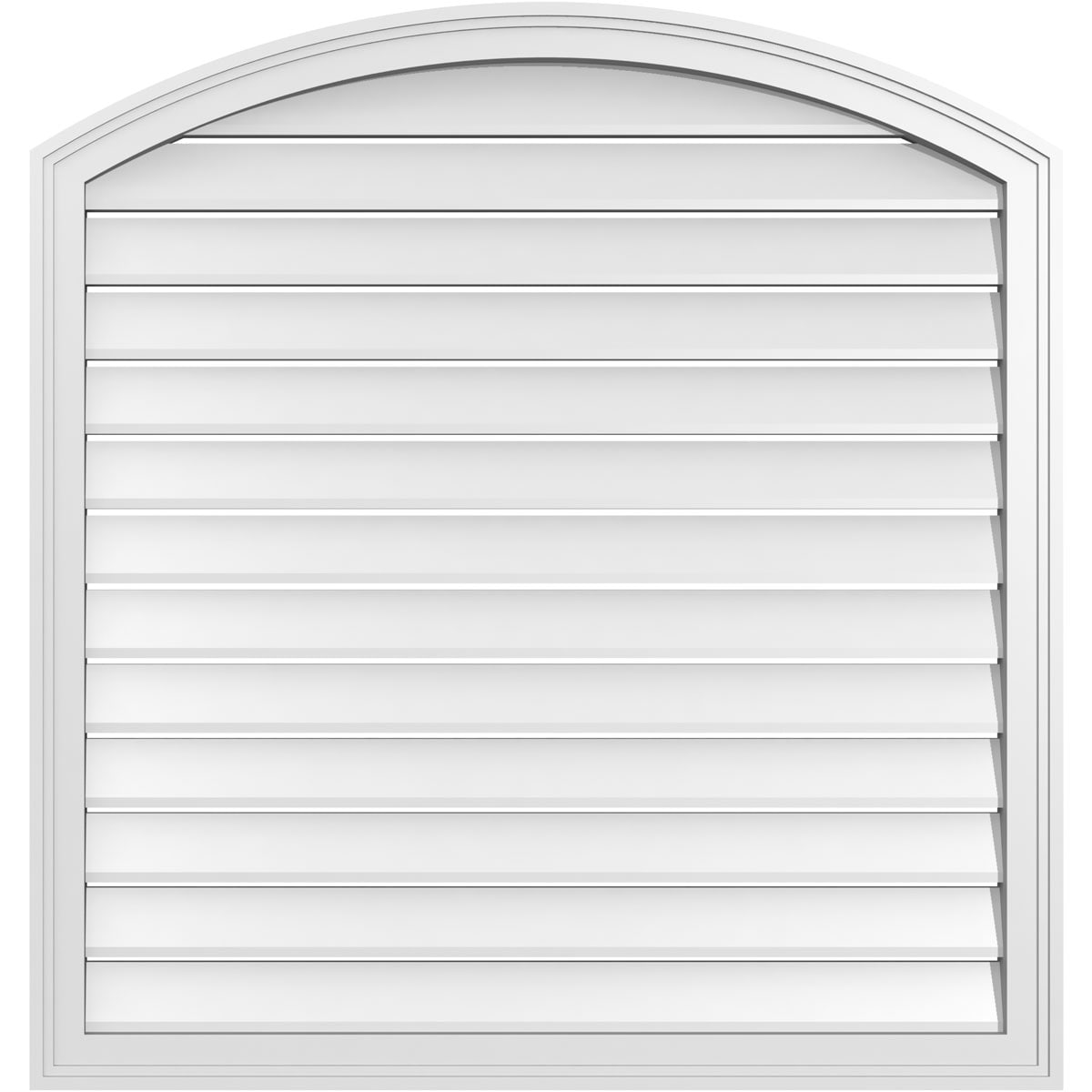 Ekena Millwork GVPAR38X4002SF 38-Inches x 40-Inches Off-white Round top PVC Gable Louver Vent