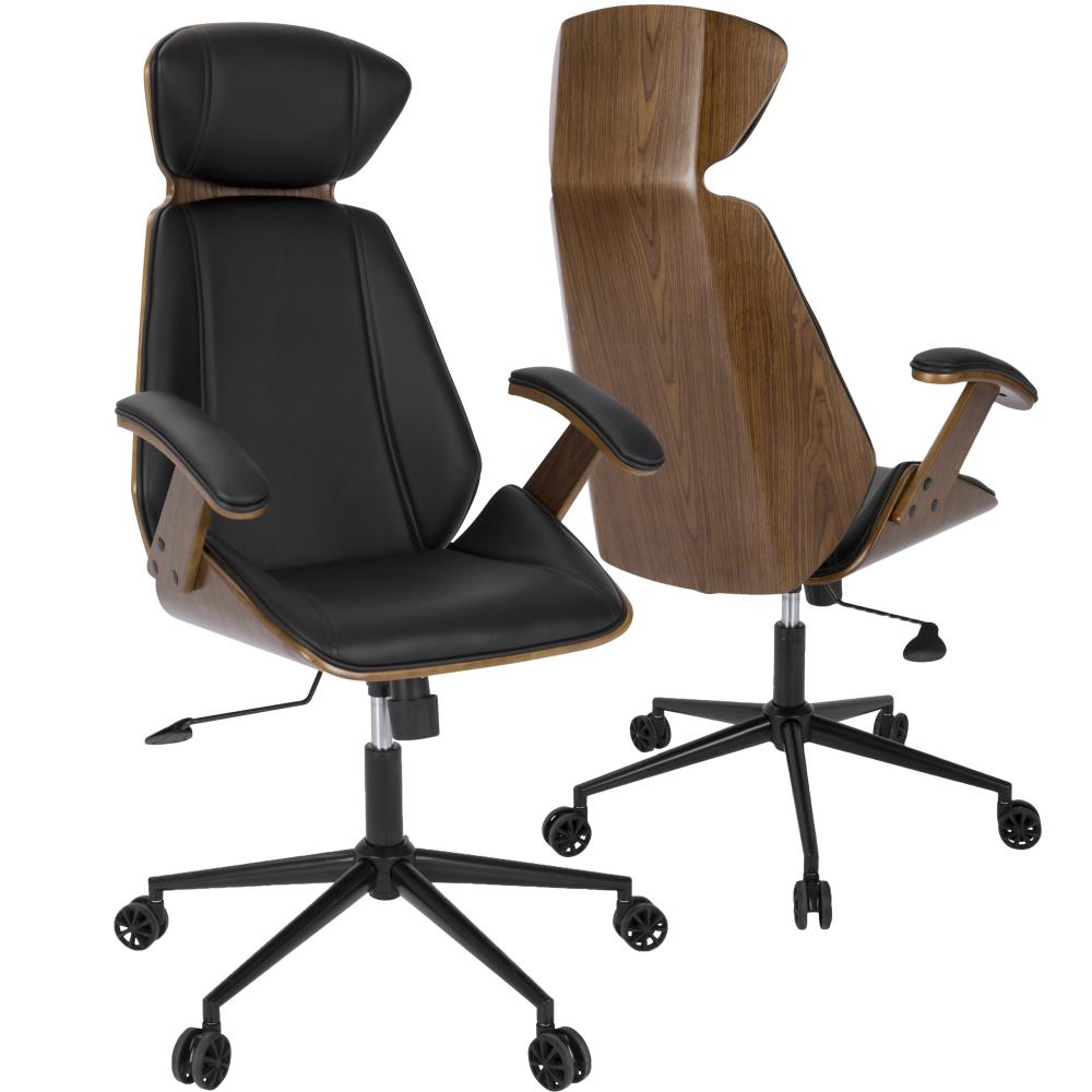 Vineego High Back PU Leather Executive Office Desk Chair Adjustable Business Managers Chair Ergonomic Swivel Computer Chair with