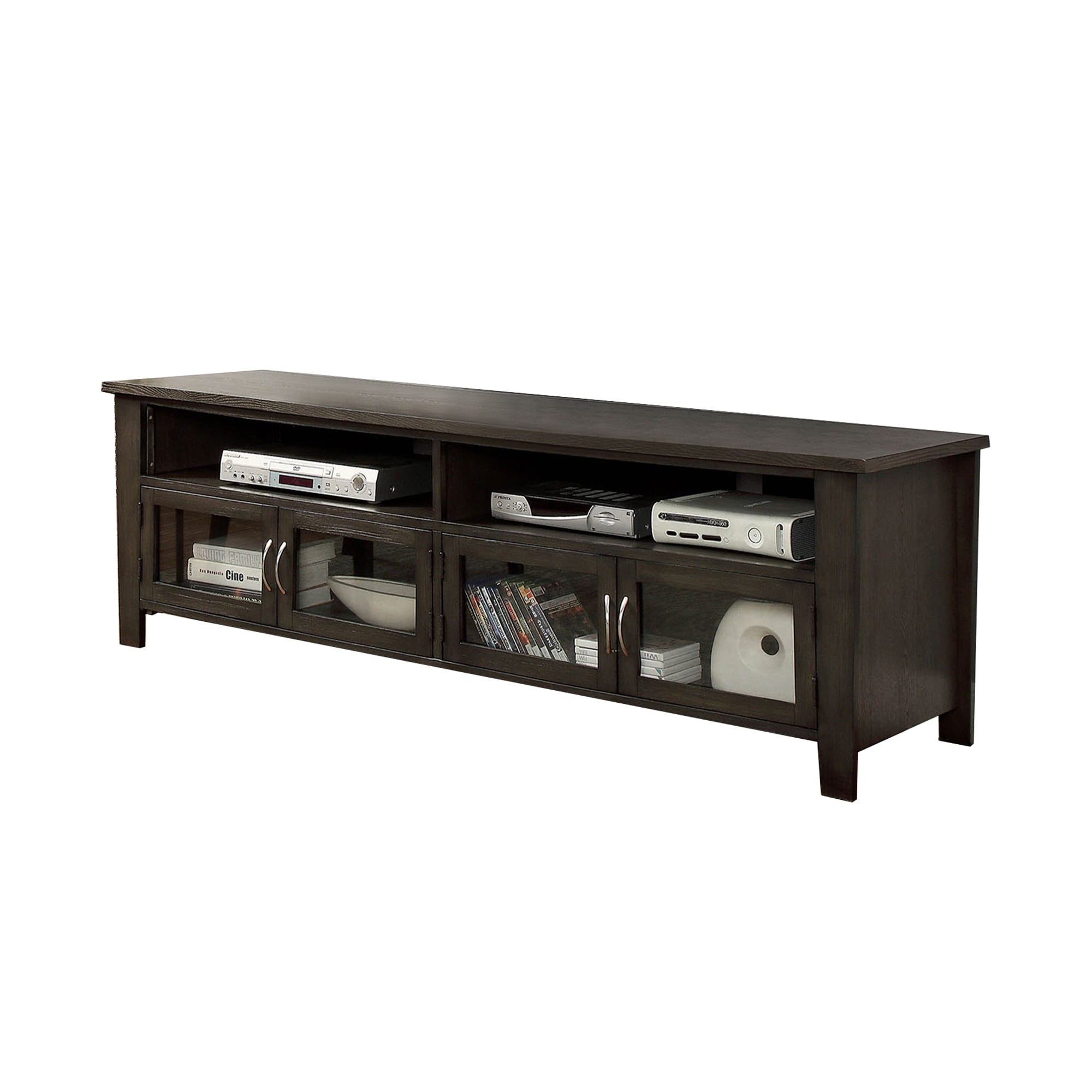 Benzara BM181326 Traditional Brown TV stand ( Accommodates TVs up to 70-in )
