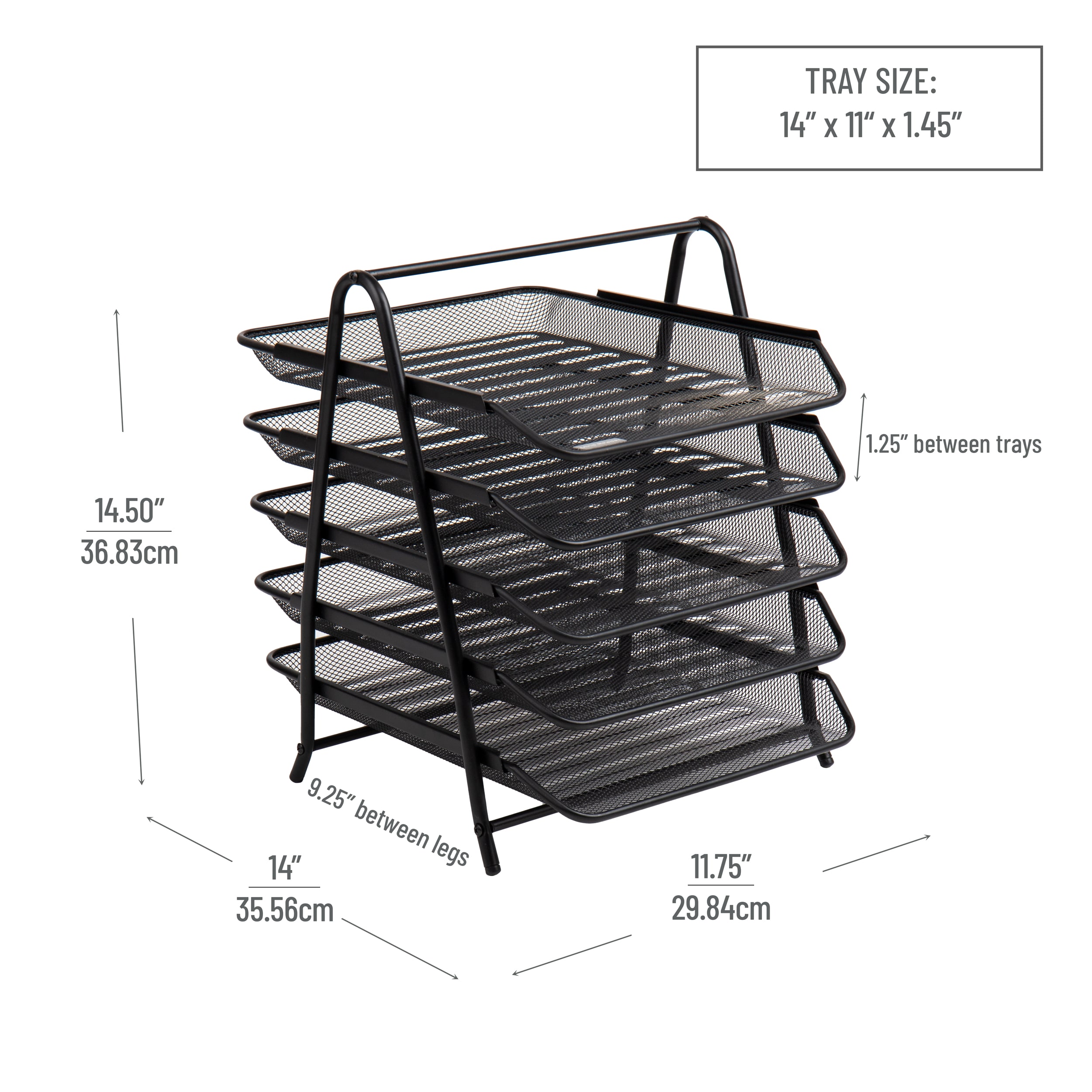 Mind Reader 5TPAPER-BLK Desktop-Organizers - View #3
