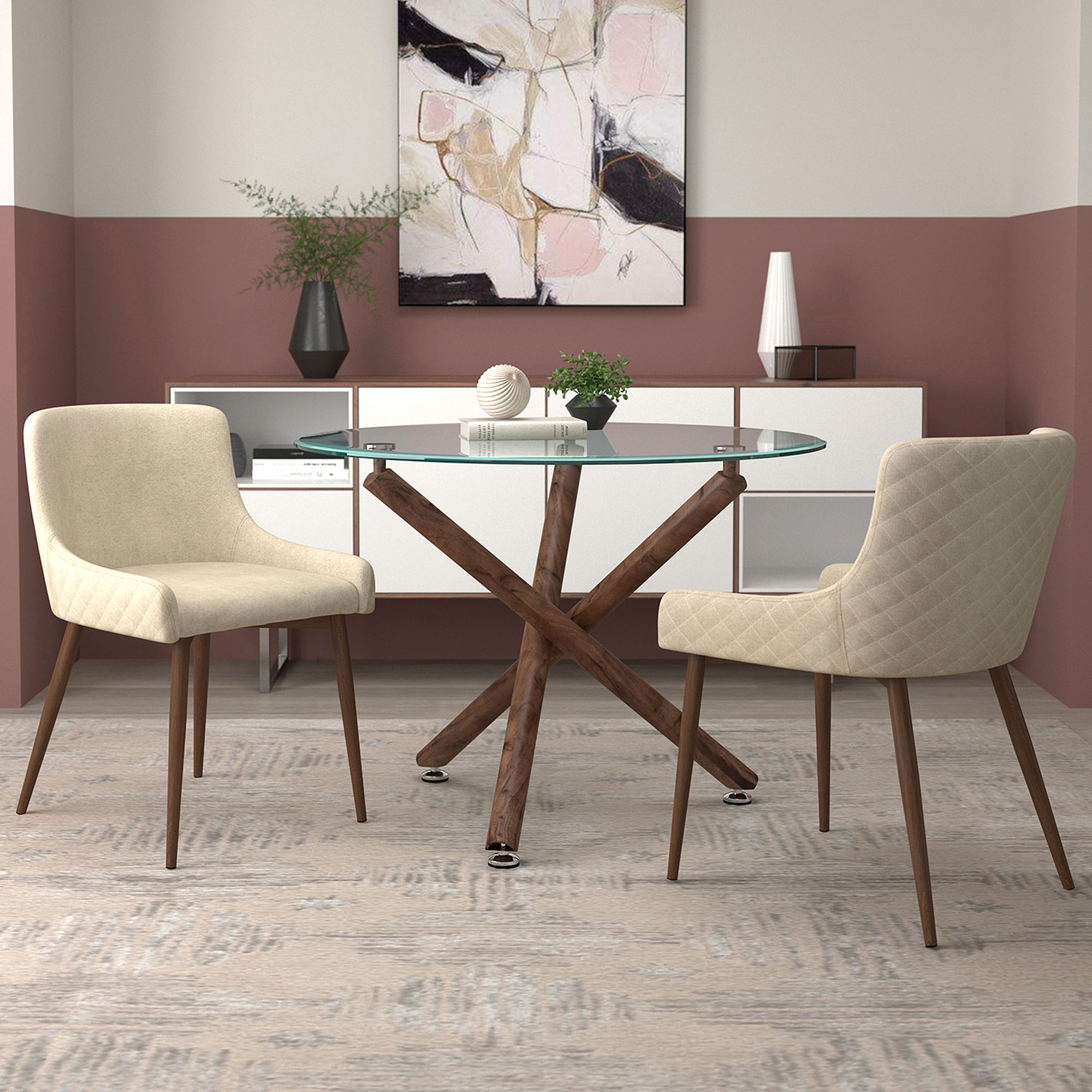 Worldwide Homefurnishings 202-086BG/WAL Dining-Chairs - View #2