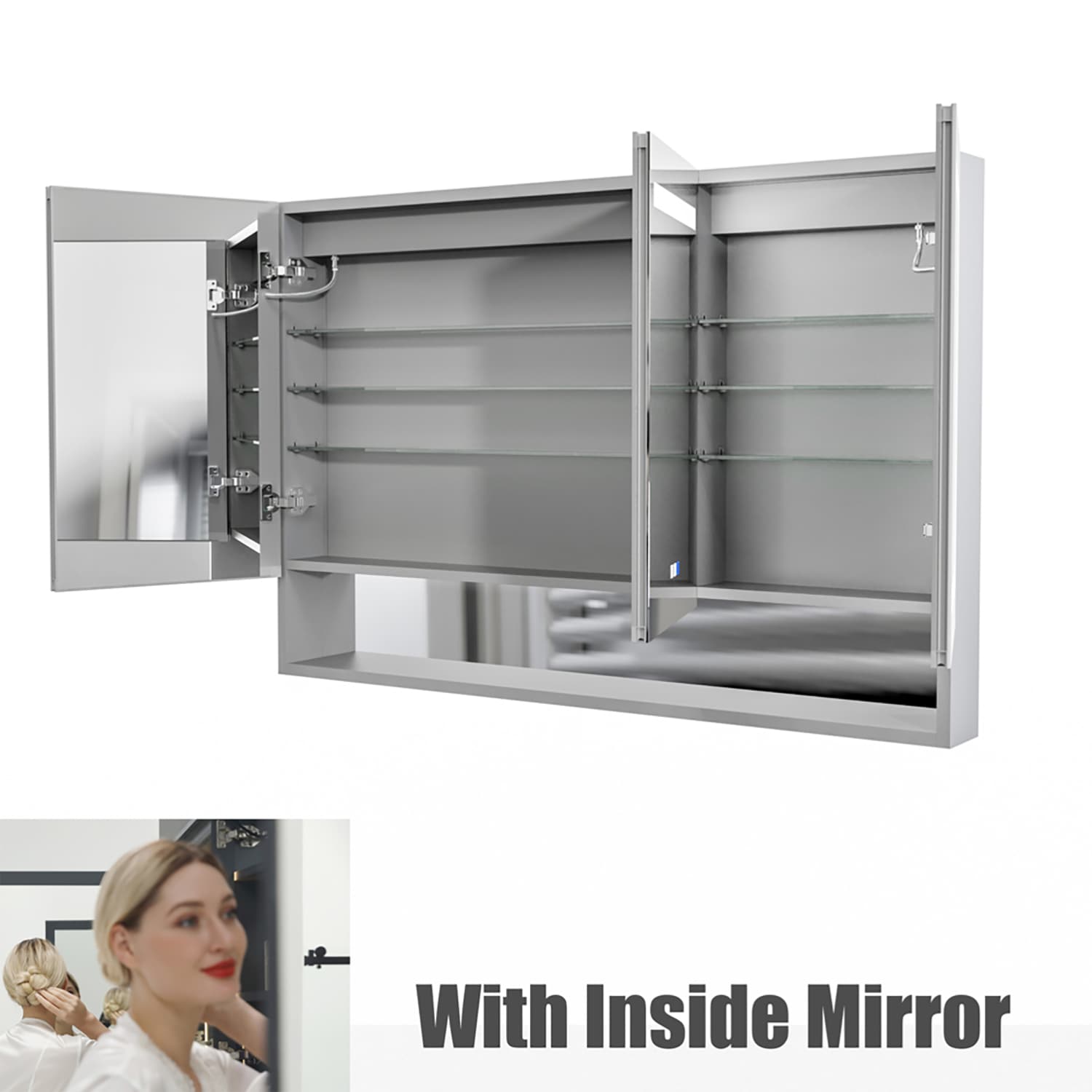 waterpar WPLO-4832V5FX Bathroom-Medicine-Cabinets - View #3