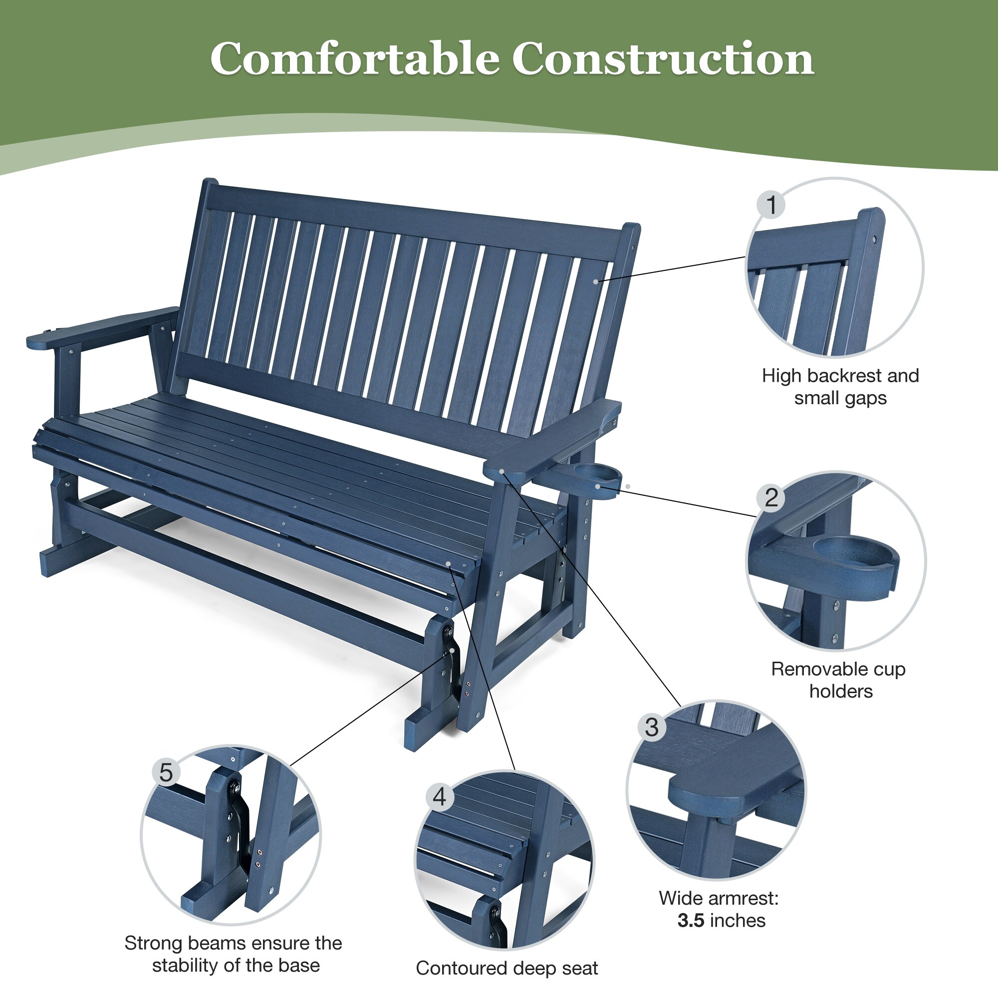 Fortune Candy GS003-NB Swing-Gliders - View #3