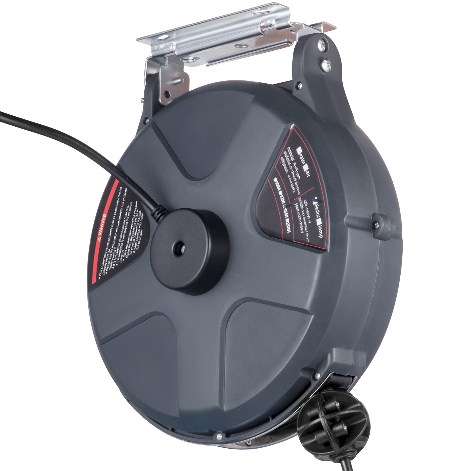 ReelWorks CR625201S3A Heavy Duty Extension Cord Reel, 12AWG/3C SJT