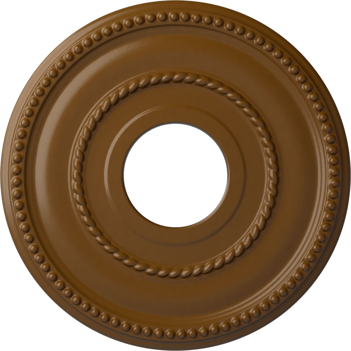 Ekena Millwork CM12VASTF Valeriano 12.125-in W x 12.125-in L Painted Smokey Topaz Polyurethane Whole Ceiling Medallion