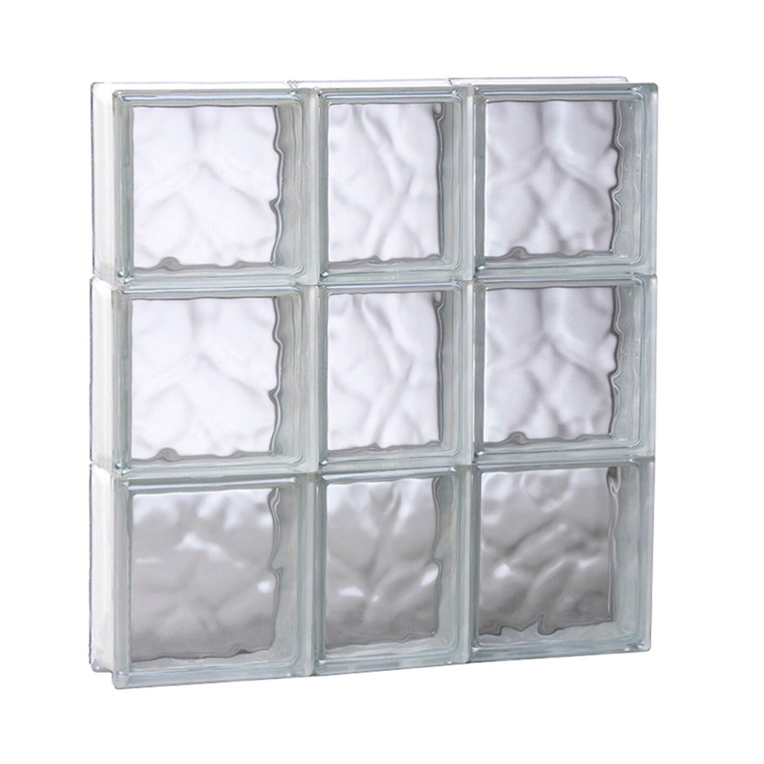 REDI2SET S2224DC Wavy Glass 21-1/4-in x 23-1/4-in Frameless Replacement Glass Block Window