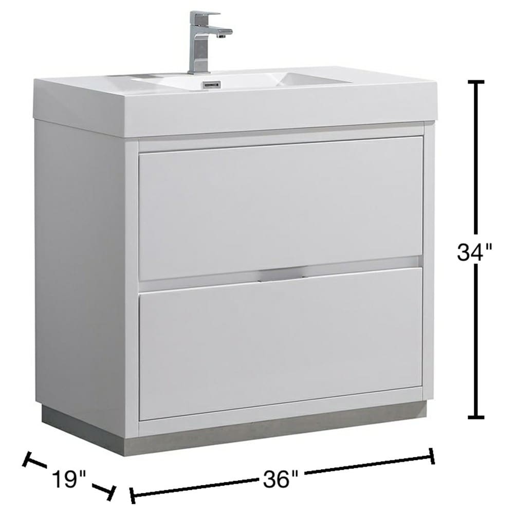 Fresca FCB8436WH-I Bath-Vanity-Combo - View #11