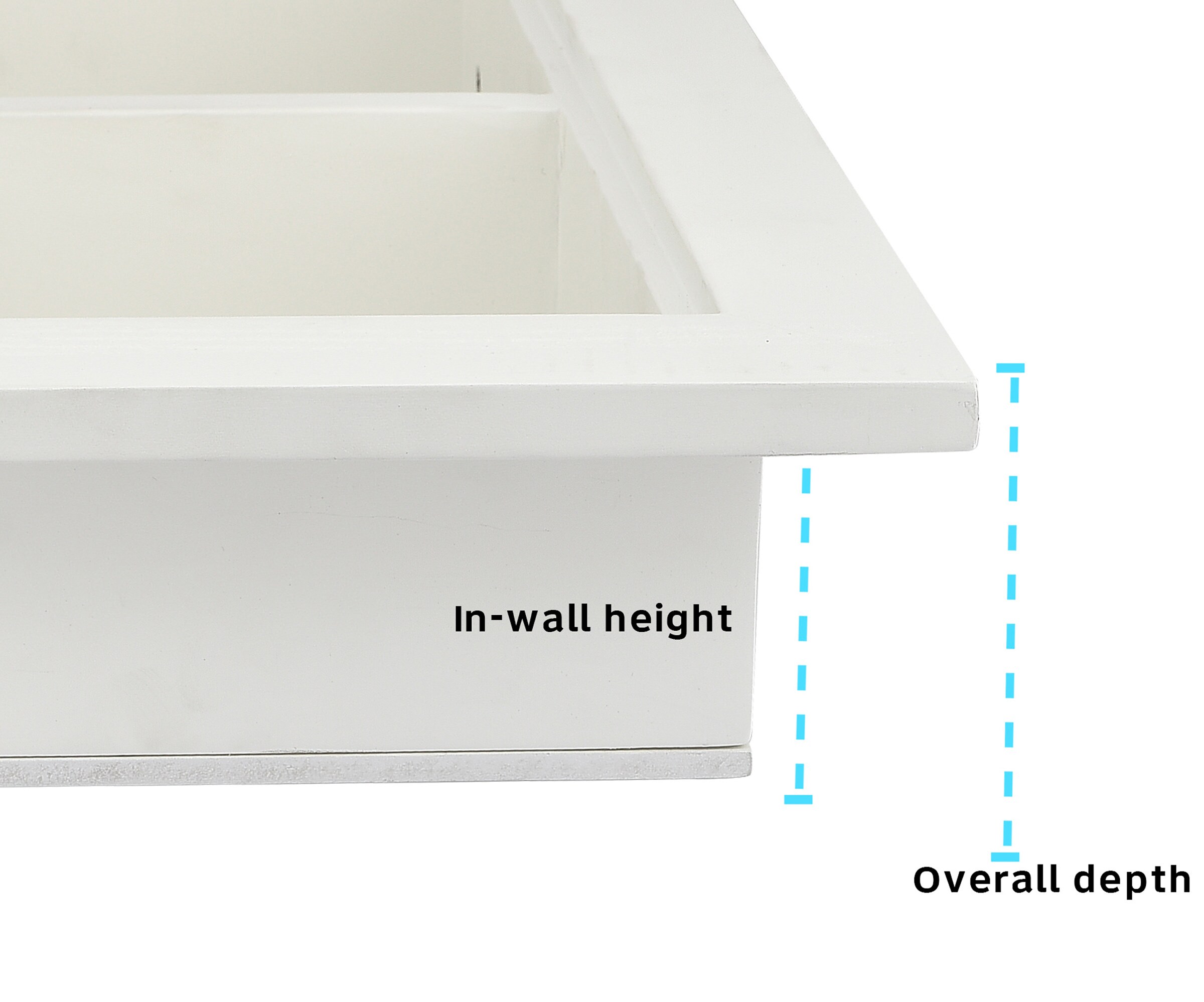 AdirHome White 2Tier Wood Wall Mount Bathroom Shelf (12.75in x 19in