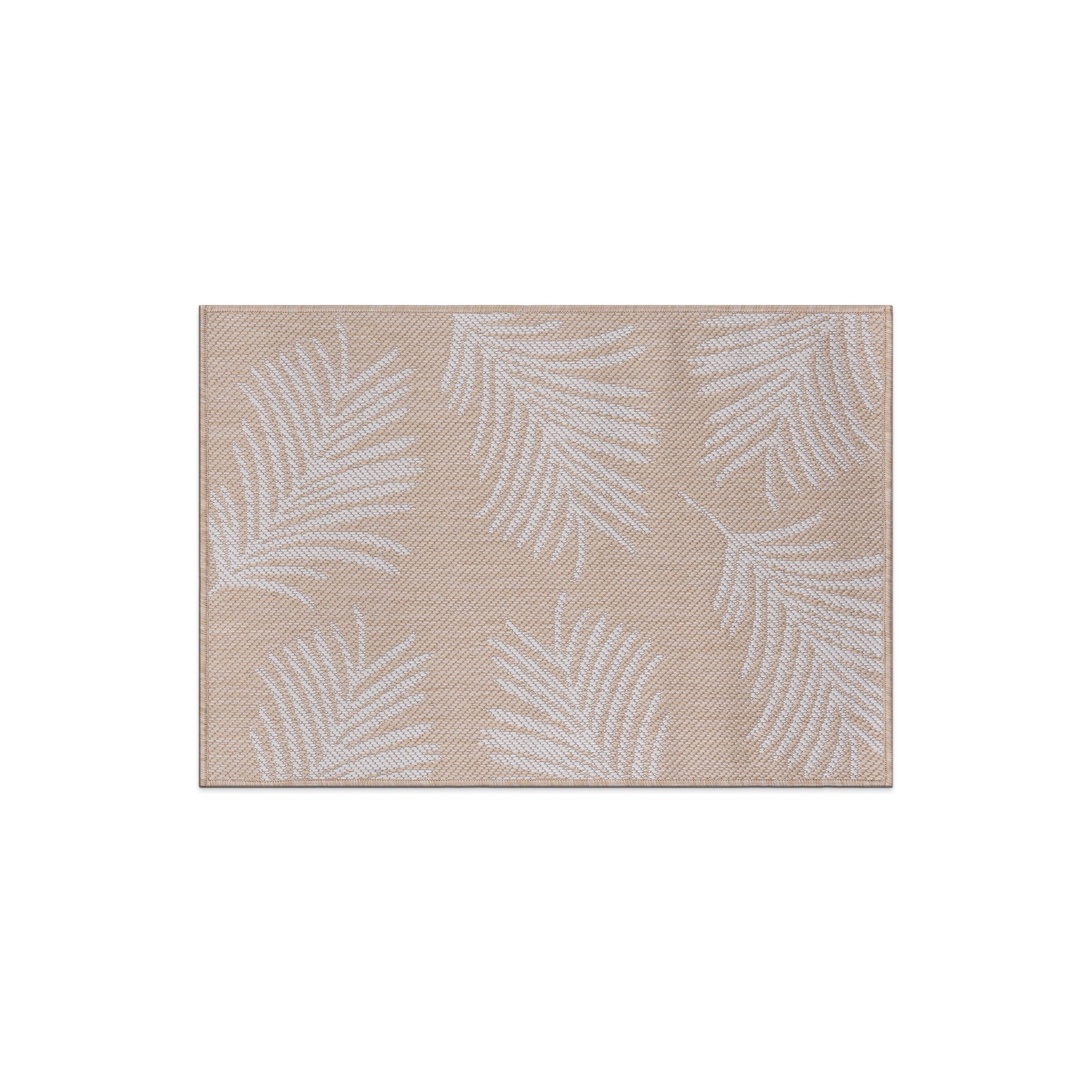 Natural Palm Leaves Flat Woven Synthetic Indoor/Outdoor Rug 2' x 3'