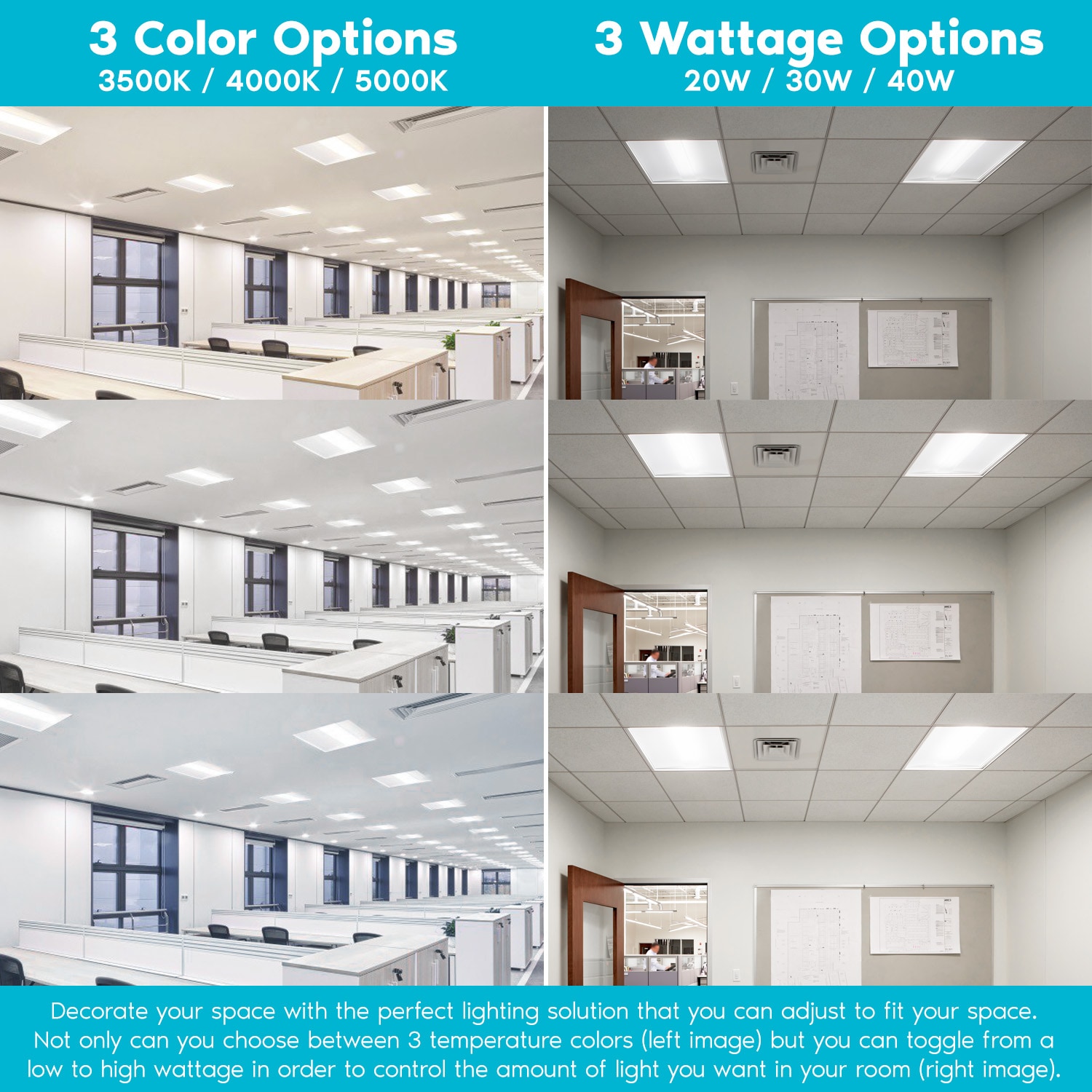 Luxrite LR25136-2PK Led-Panel-Lights - View #3