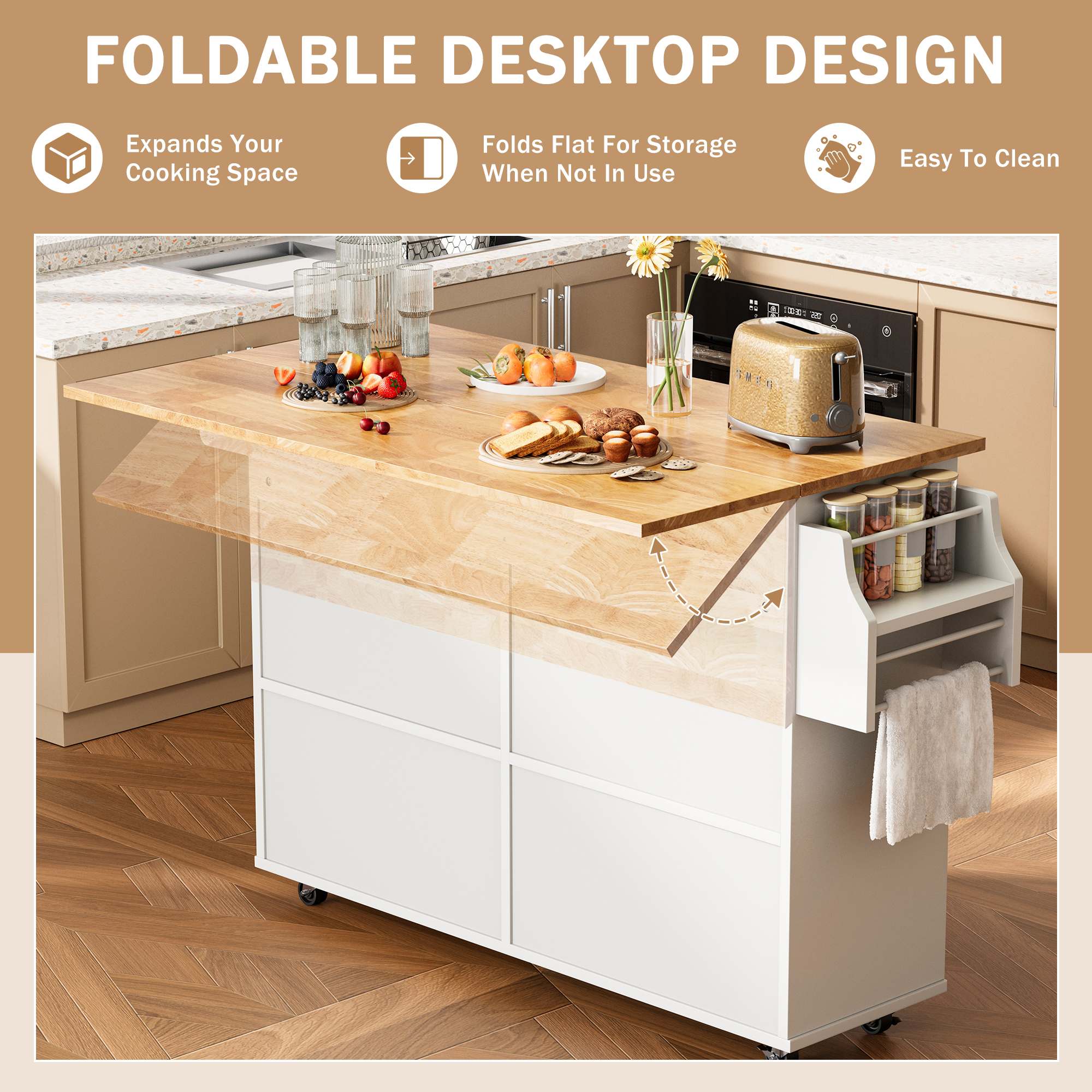 U-HOMY JL-046WH-HM Kitchen-Furniture - View #4