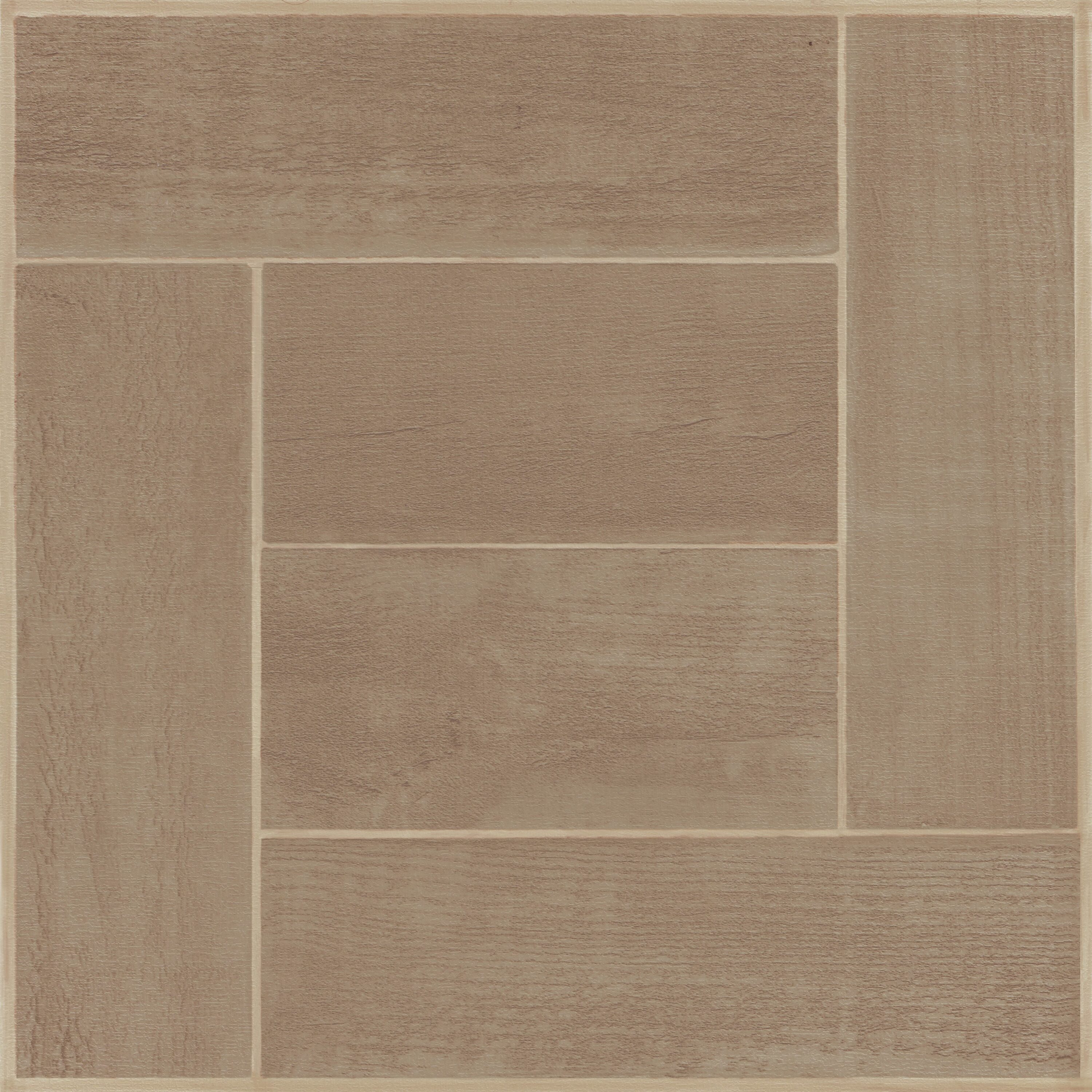 Achim FTVWD23045 Saddlewood Off-white Wood look 0.07-mil x 12-in W x 12-in L Peel and stick Vinyl Tile Flooring ( 45-sq ft Carton )