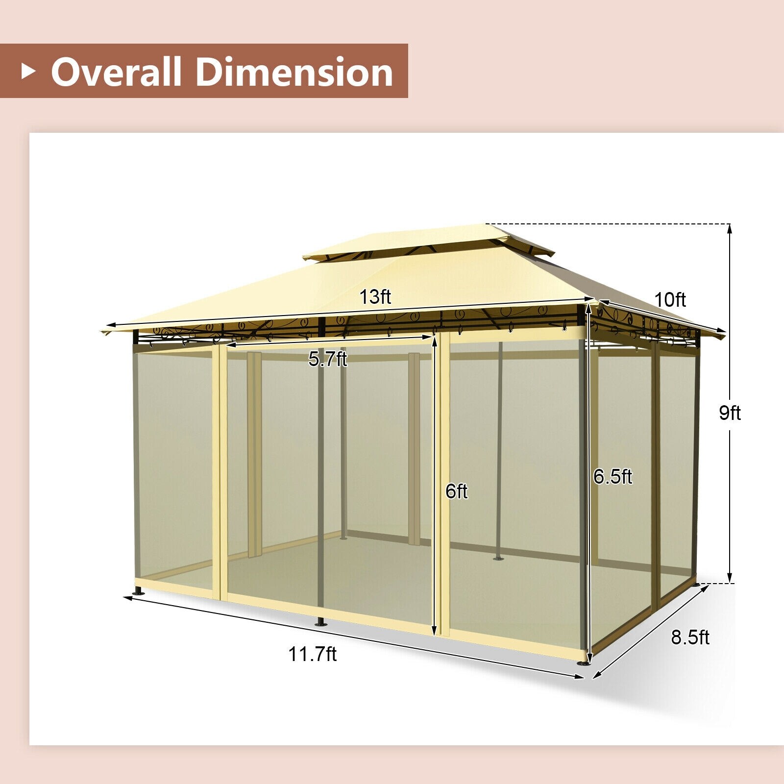 Forclover HYFAS35BE Wood-Resin-Gazebos - View #7
