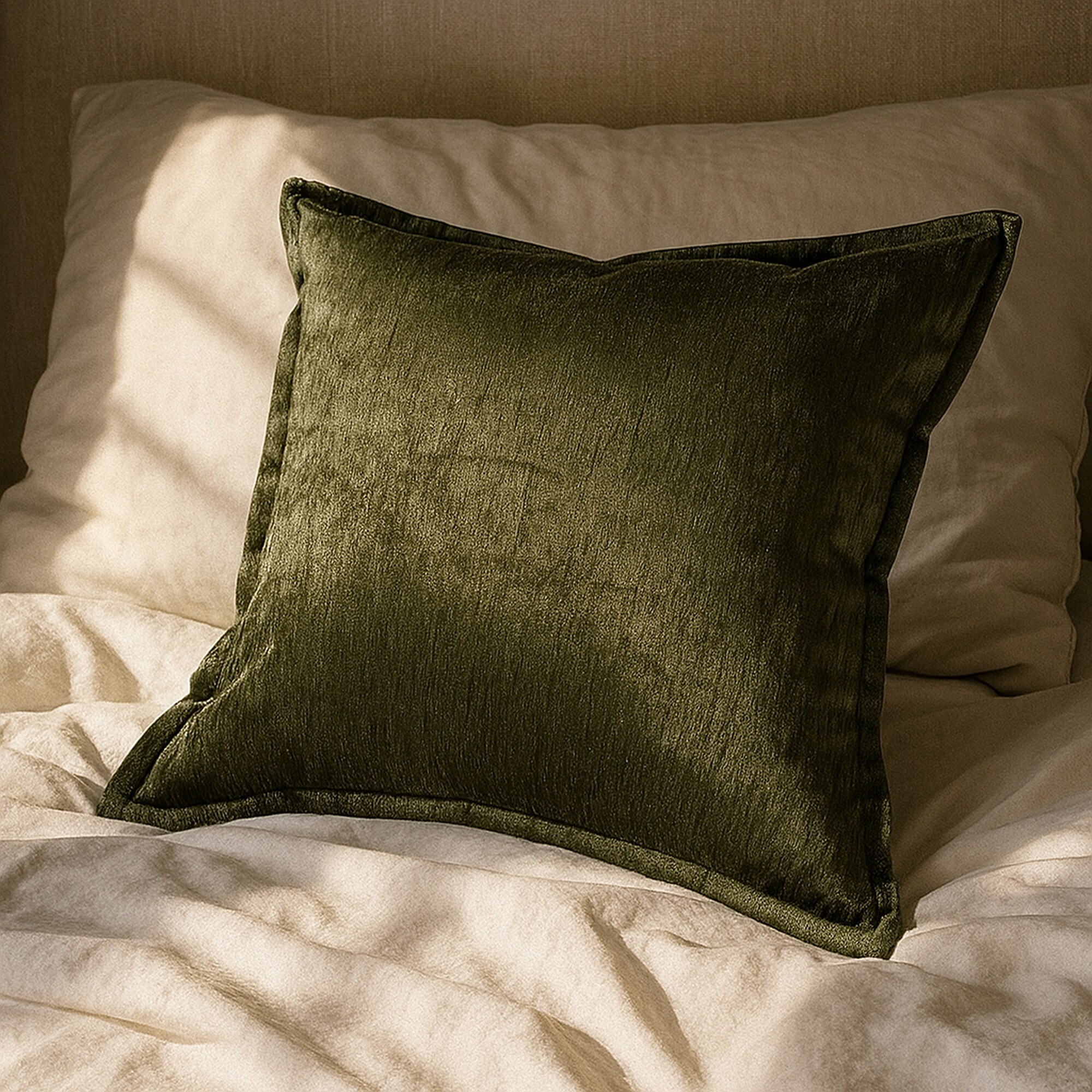 HyperDrop Cart Deep Forest Green Velvet Throw Pillow Premium Rich ...