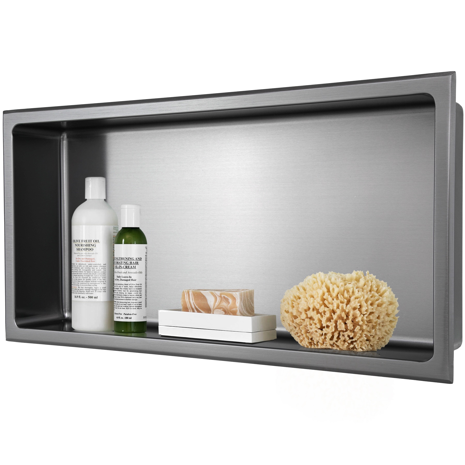 AKDY 12-in x 24-in Matte Black Stainless Rectangular Shower Niche in the Shower  Shelves & Accessories department at