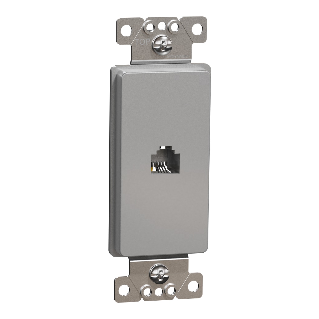 Square D SQR87T01GY X Series 1 -Gang Standard Size Matte Gray Polycarbonate Indoor Decorator Wall Plate
