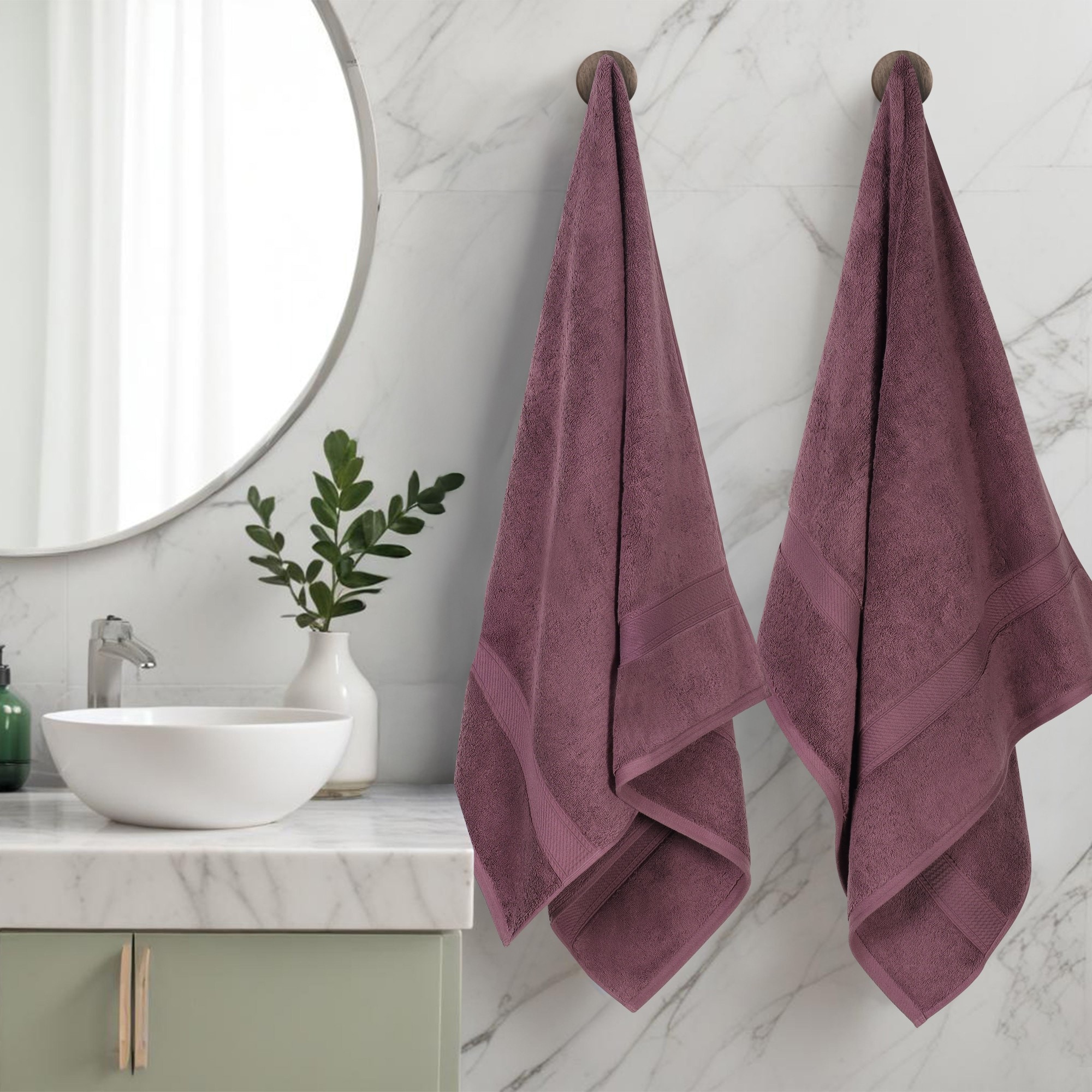 Superior Egyptian Cotton Pile Plush Heavyweight Absorbent Luxury Soft Bath Towel Set