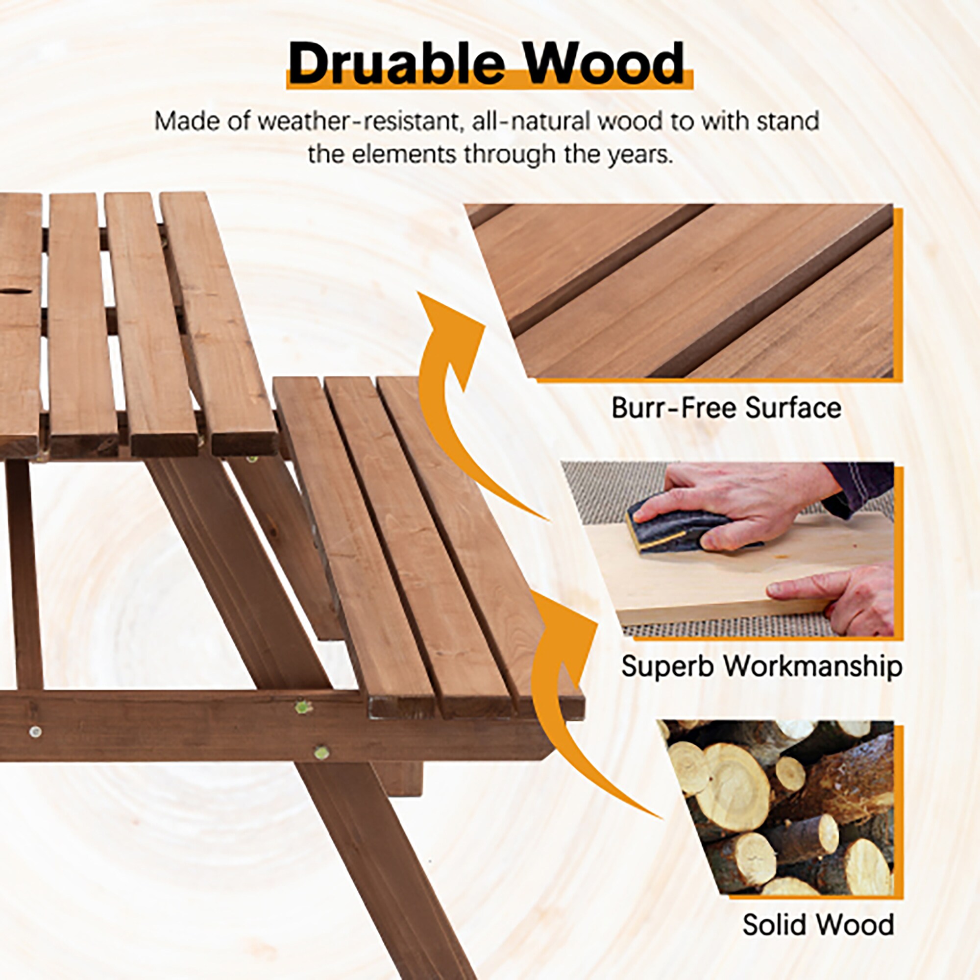 CASAINC CA-4A01BC Picnic-Tables - View #6