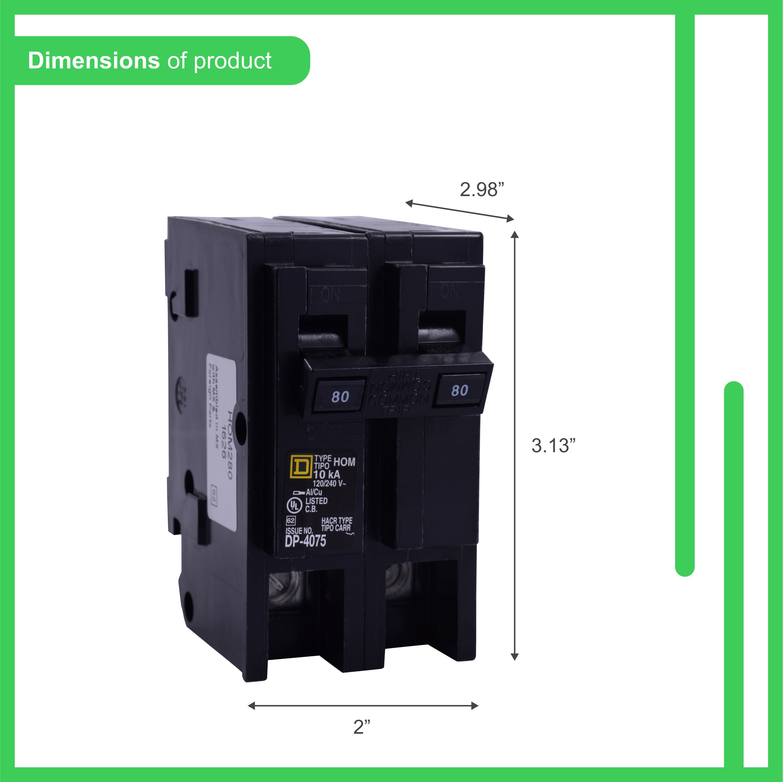 Square D HOM280CP Circuit-Breakers - View #3